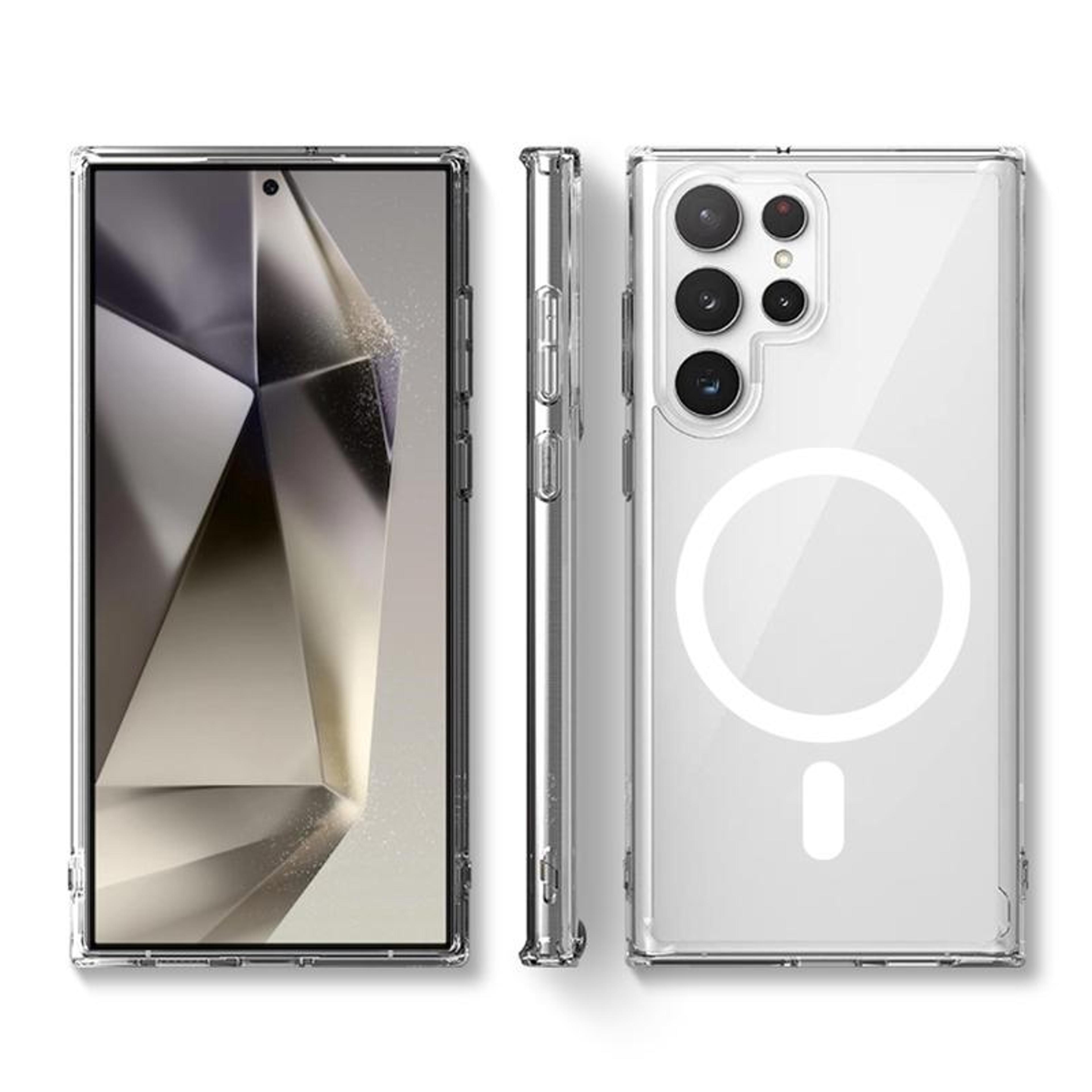 magsafe clear tpu phone case for samsung galaxy s25 ultra 5g shockproof protective cover