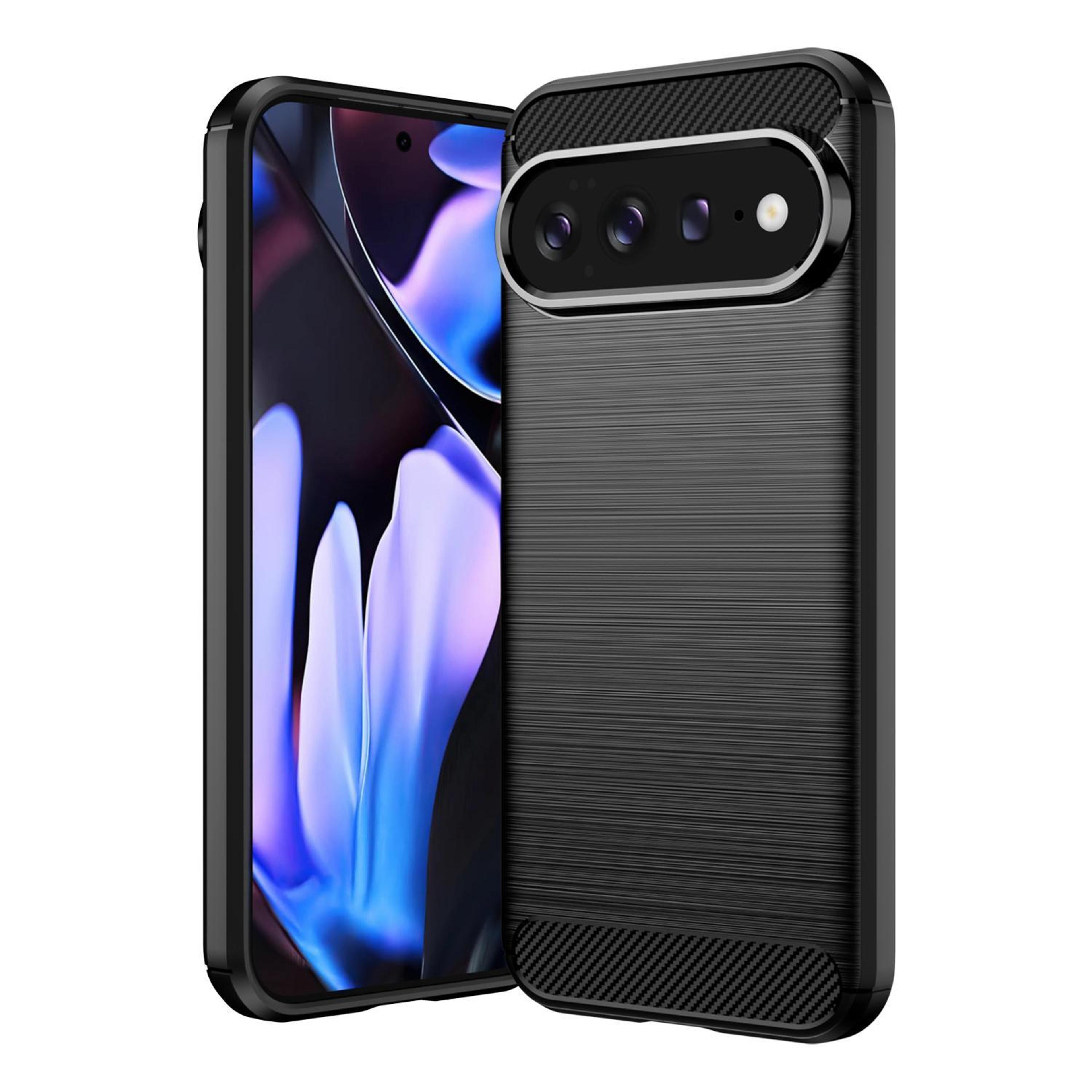 carbon fiber brushed tpu phone case for google pixel 11 pro xl | slim google pixel 11 pro xl case cover