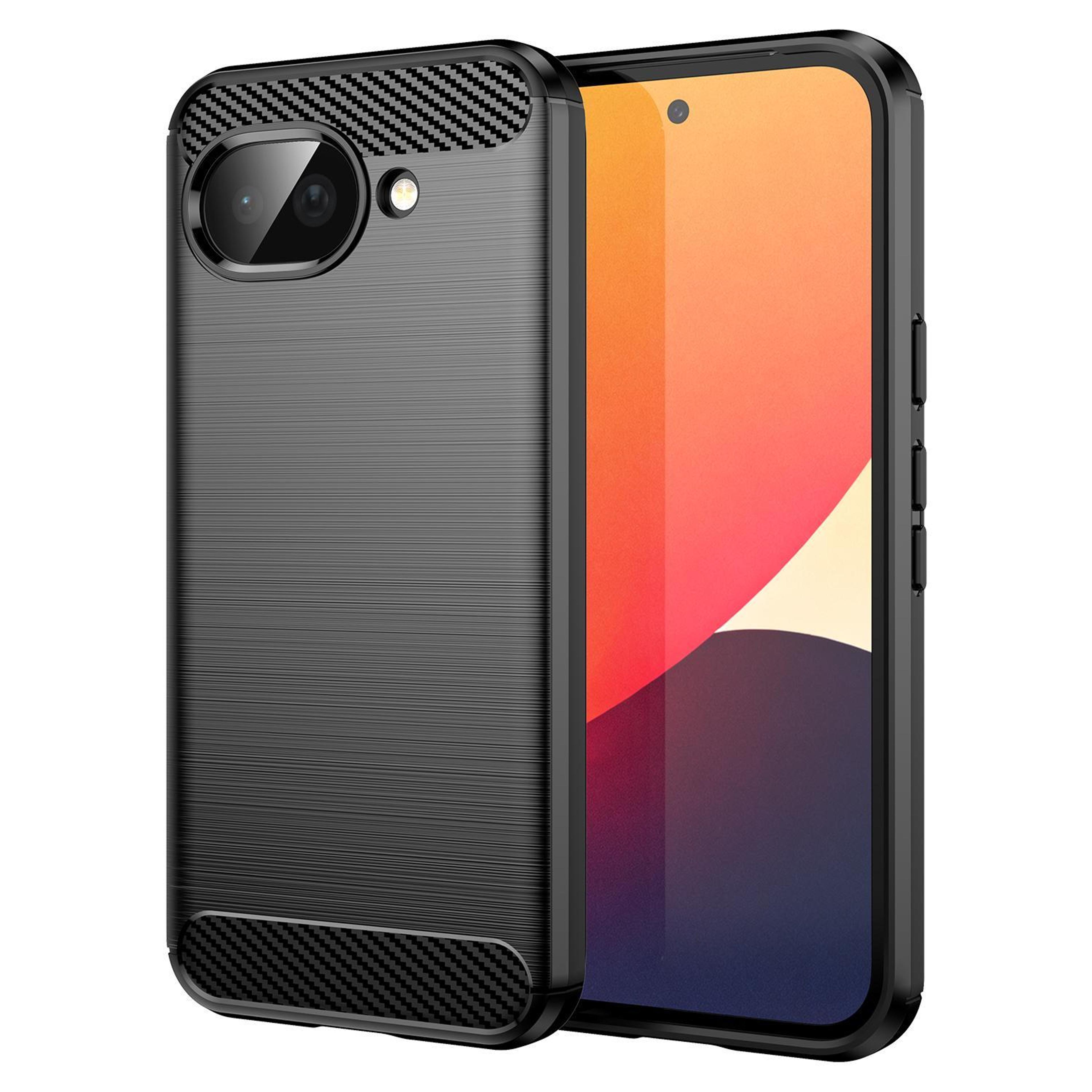 google pixel 10a carbon fiber case slim tpu phone case with brushed texture shockproof cover