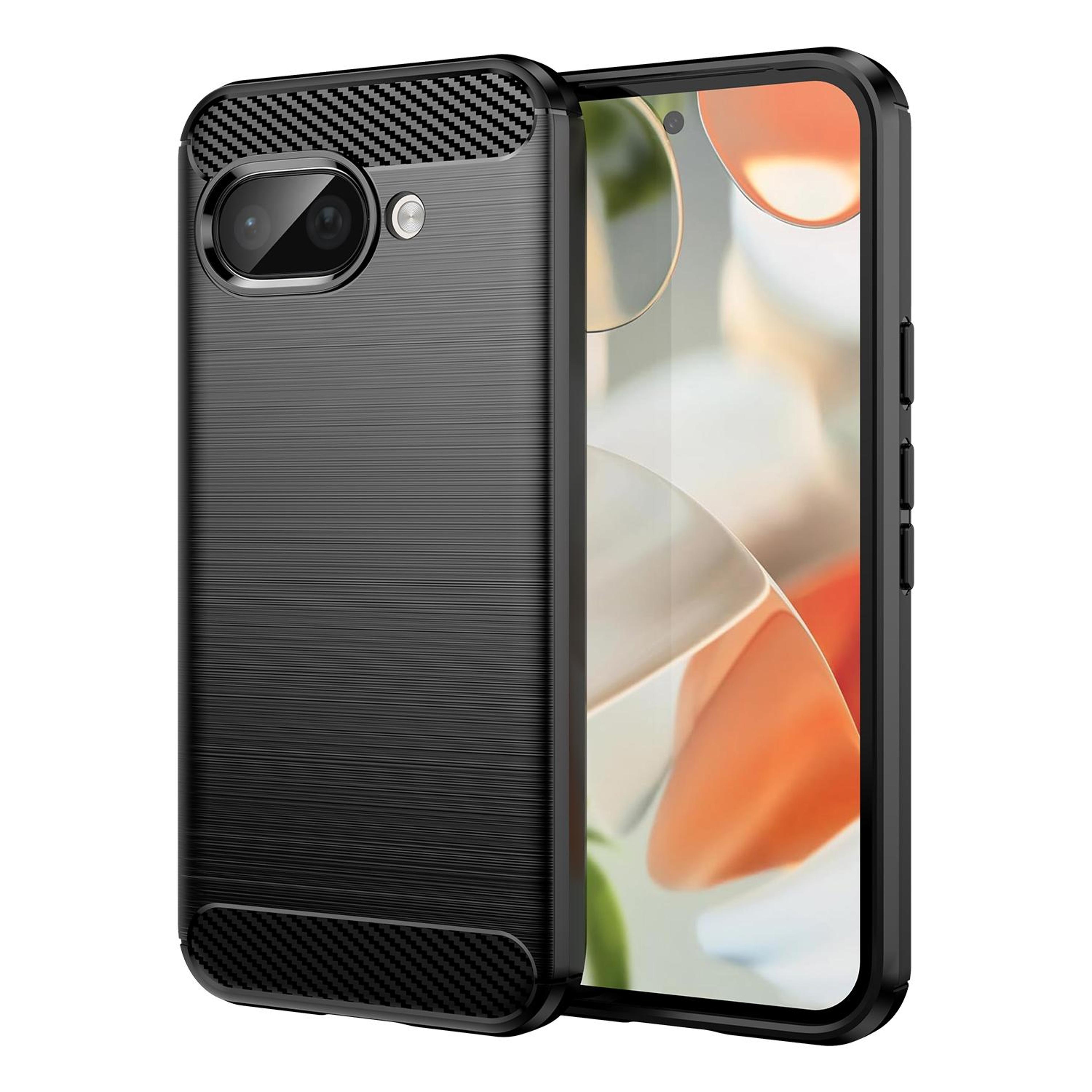 google pixel 9a carbon fiber case slim tpu phone case with brushed grip protection