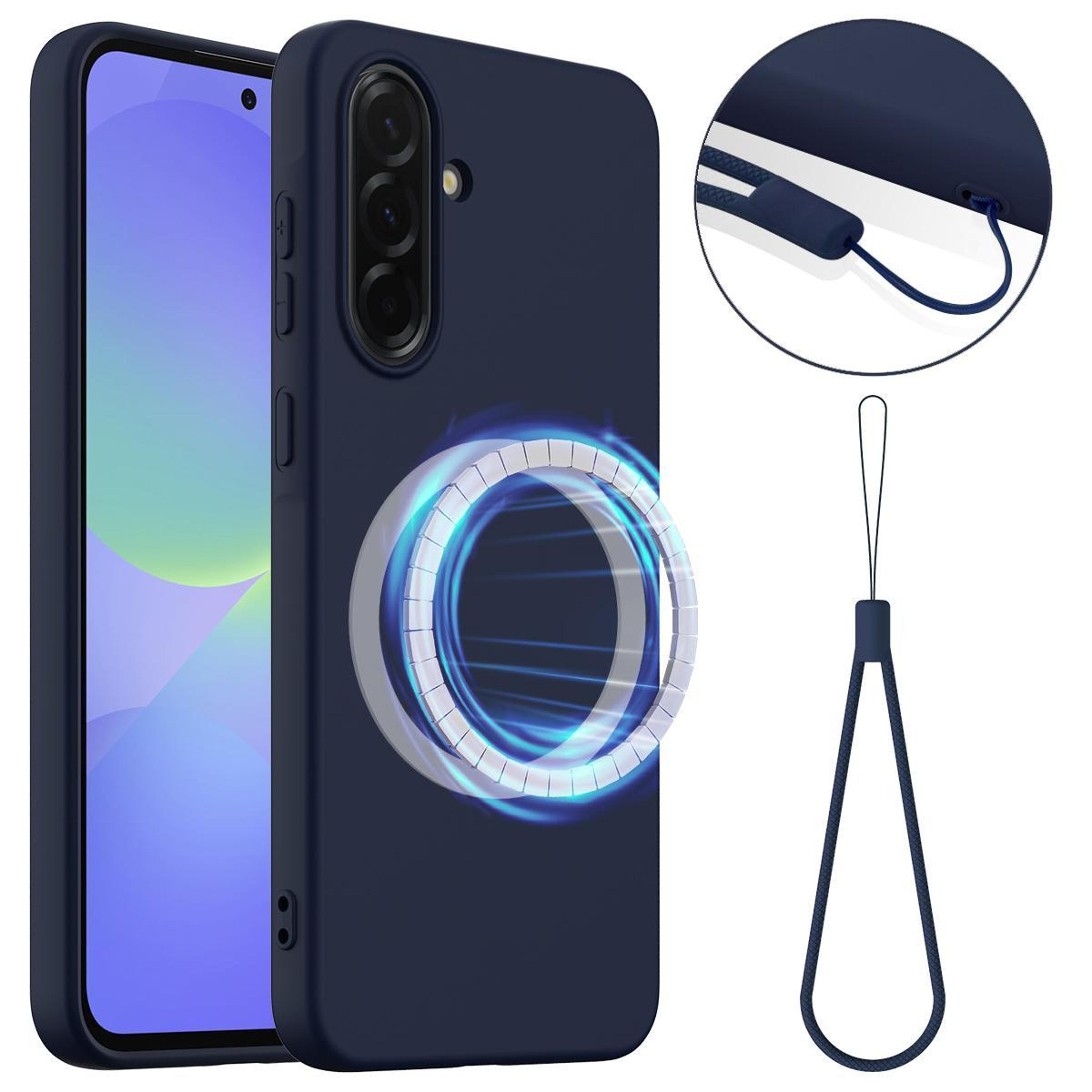 magsafe shockproof silicone case for samsung galaxy a37 5g with microfiber lining