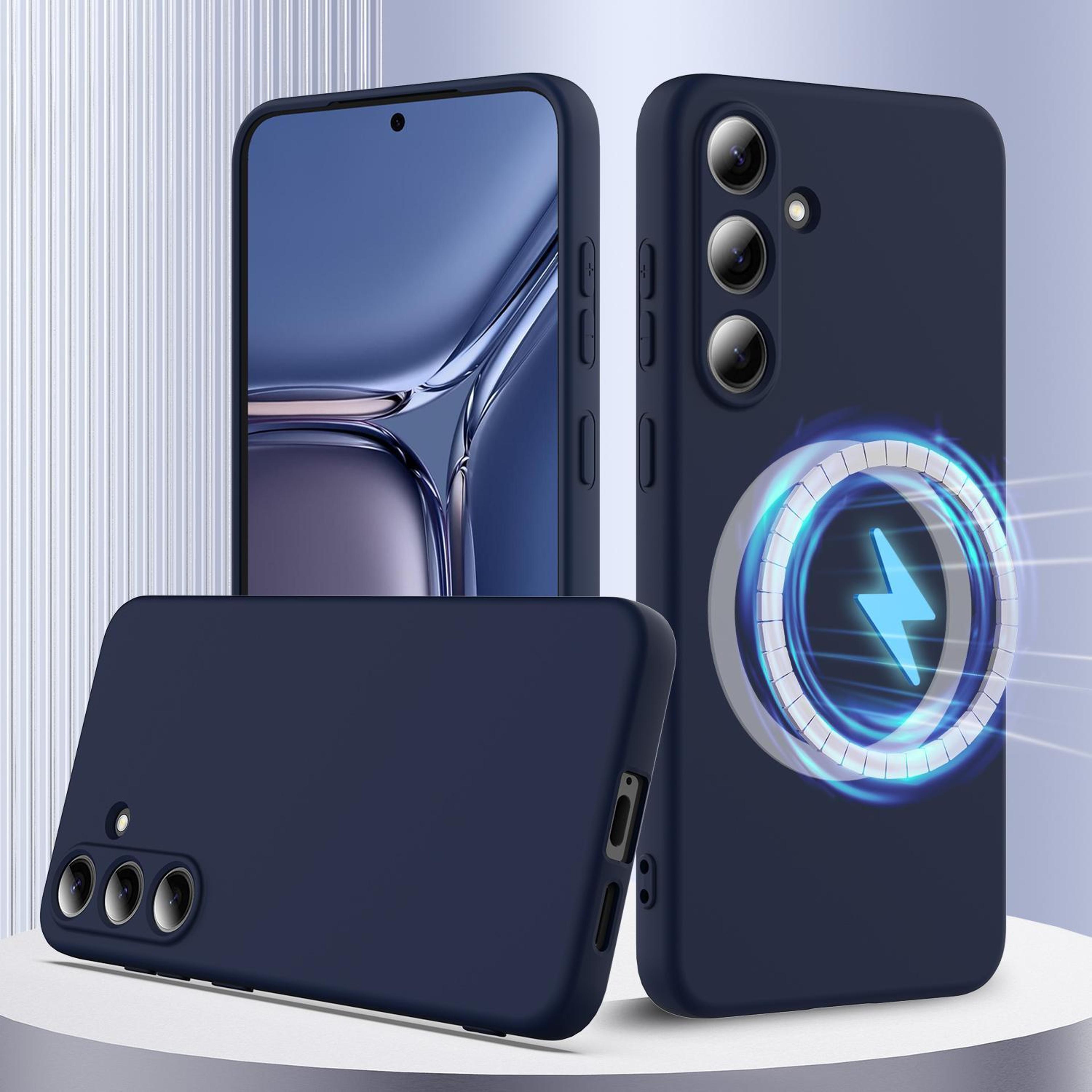 magsafe shockproof silicone phone case for samsung galaxy s25 fe 5g with microfiber lining