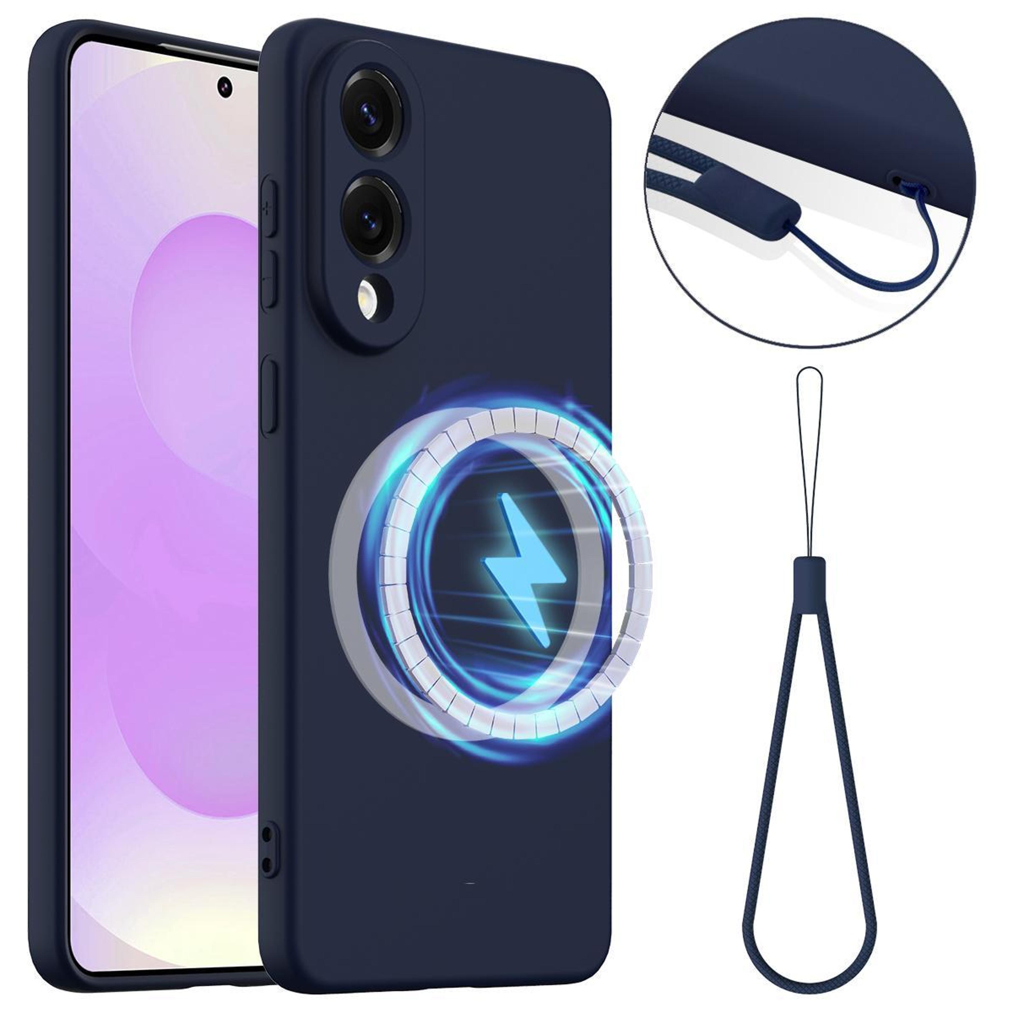 magsafe shockproof silicone phone case for samsung galaxy s25 edge 5g with microfiber lining