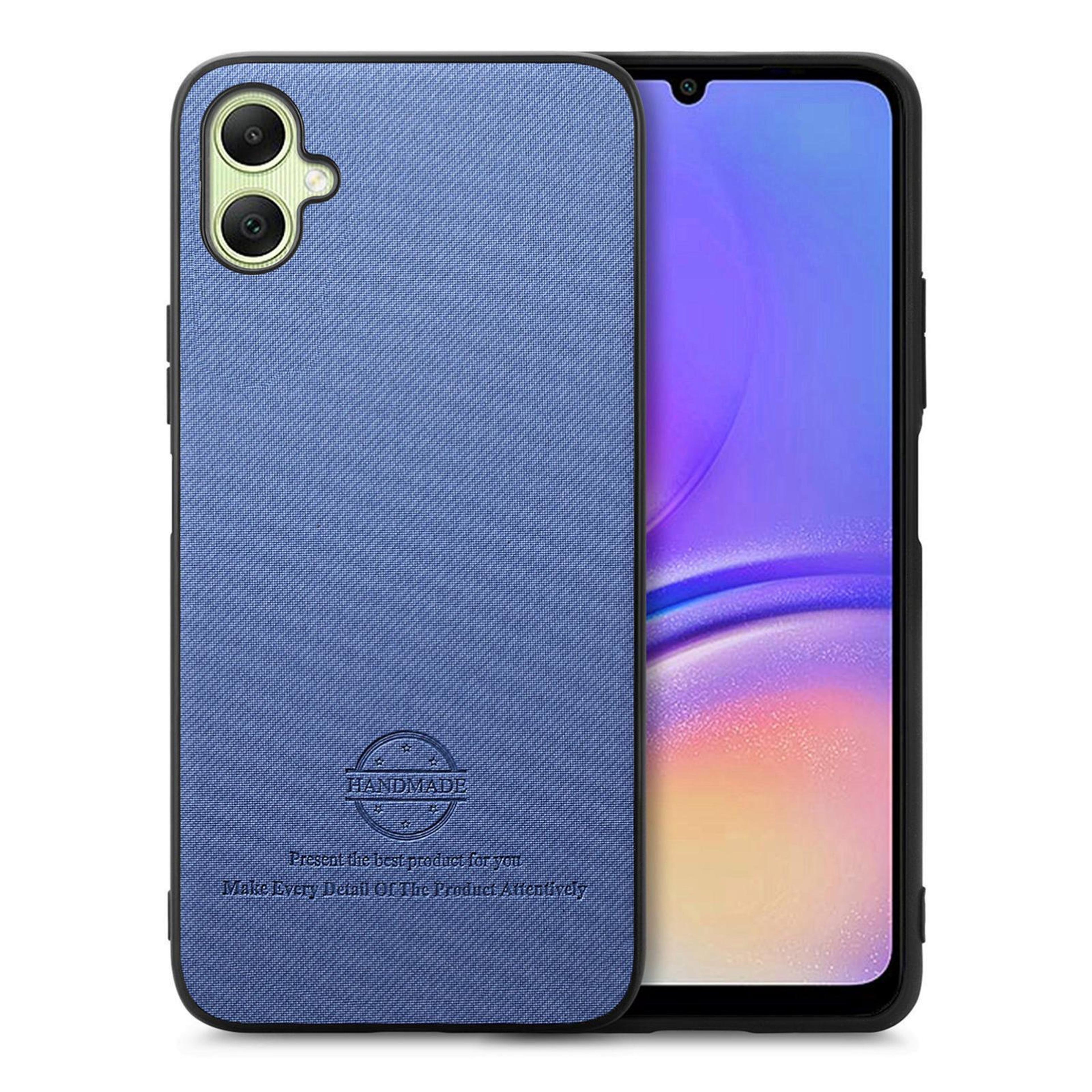 samsung galaxy a06 leather phone case with twill fabric finish shockproof protective cover