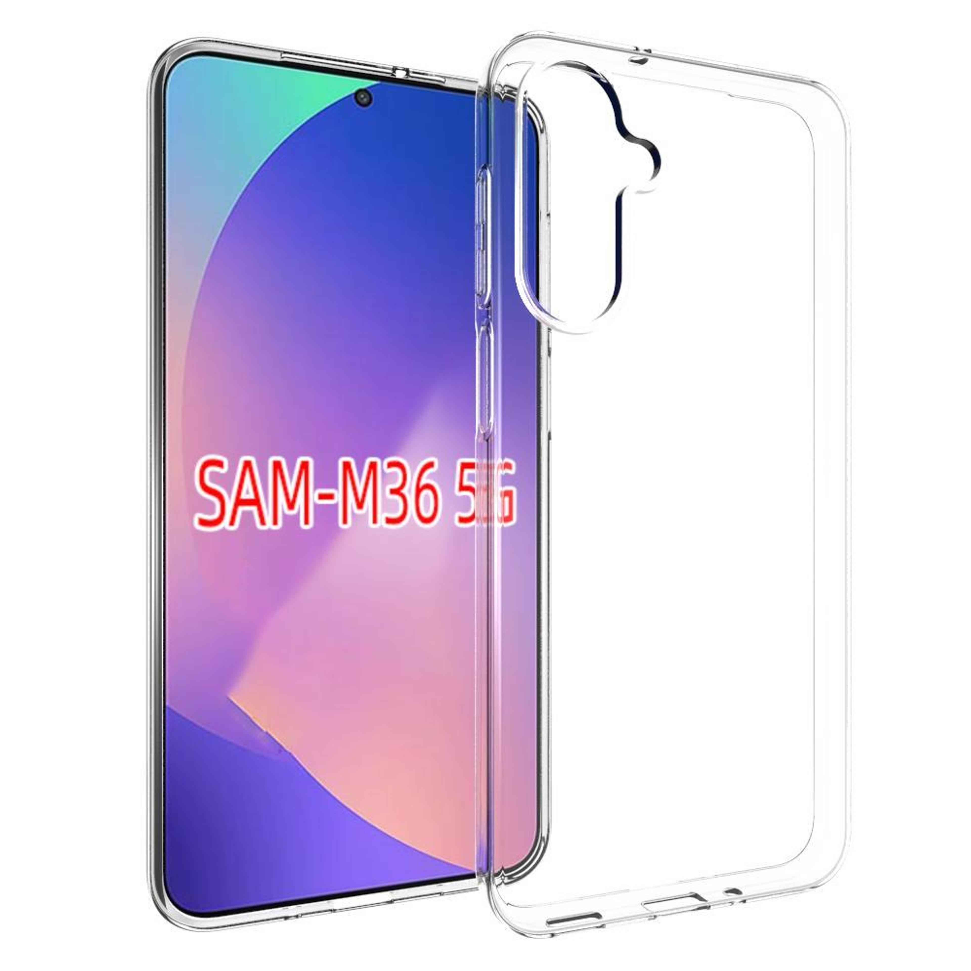 samsung galaxy m36 5g clear tpu phone case with waterproof texture shockproof protective cover