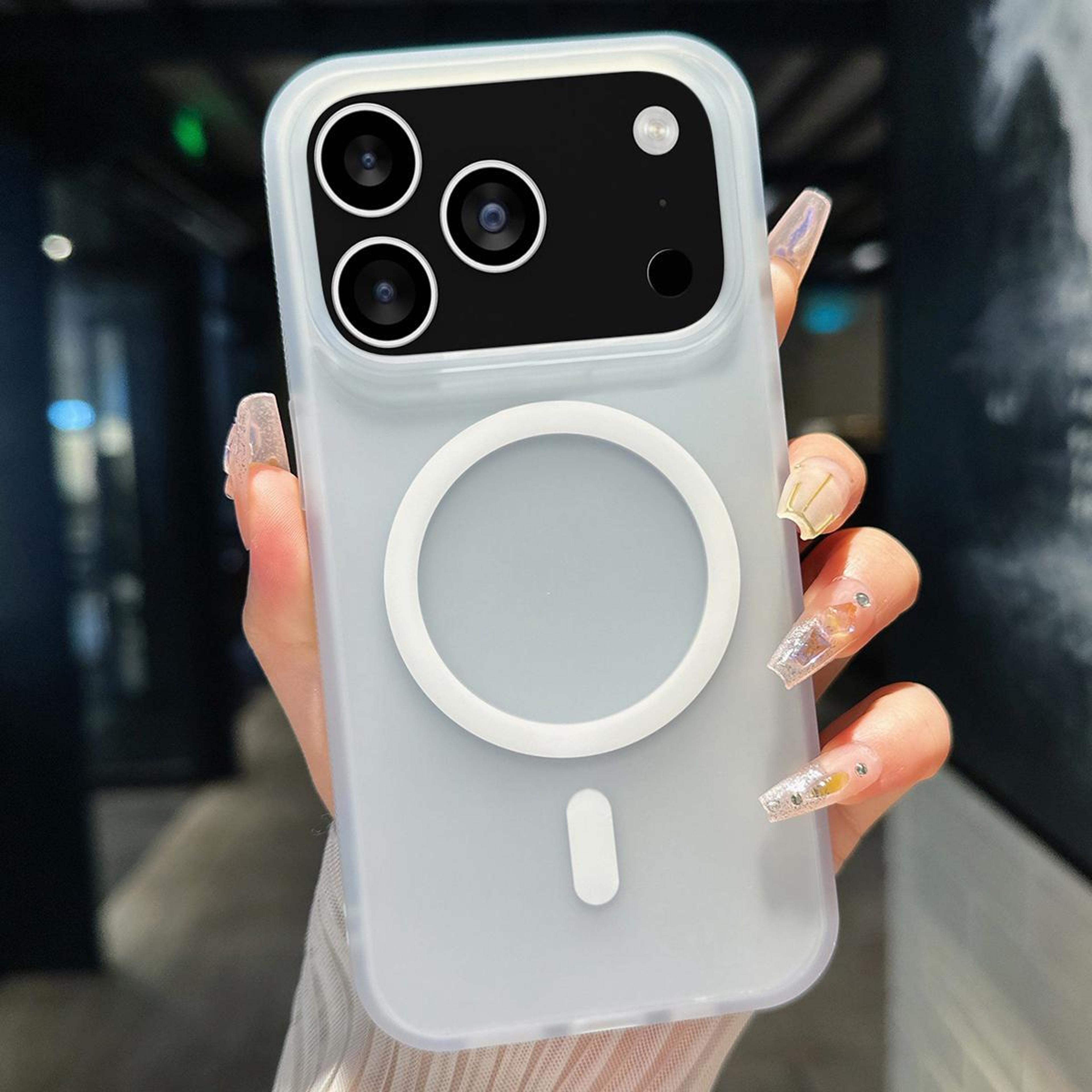 iphone 17 pro magsafe clear tpu pc hybrid protective case with wireless charging support