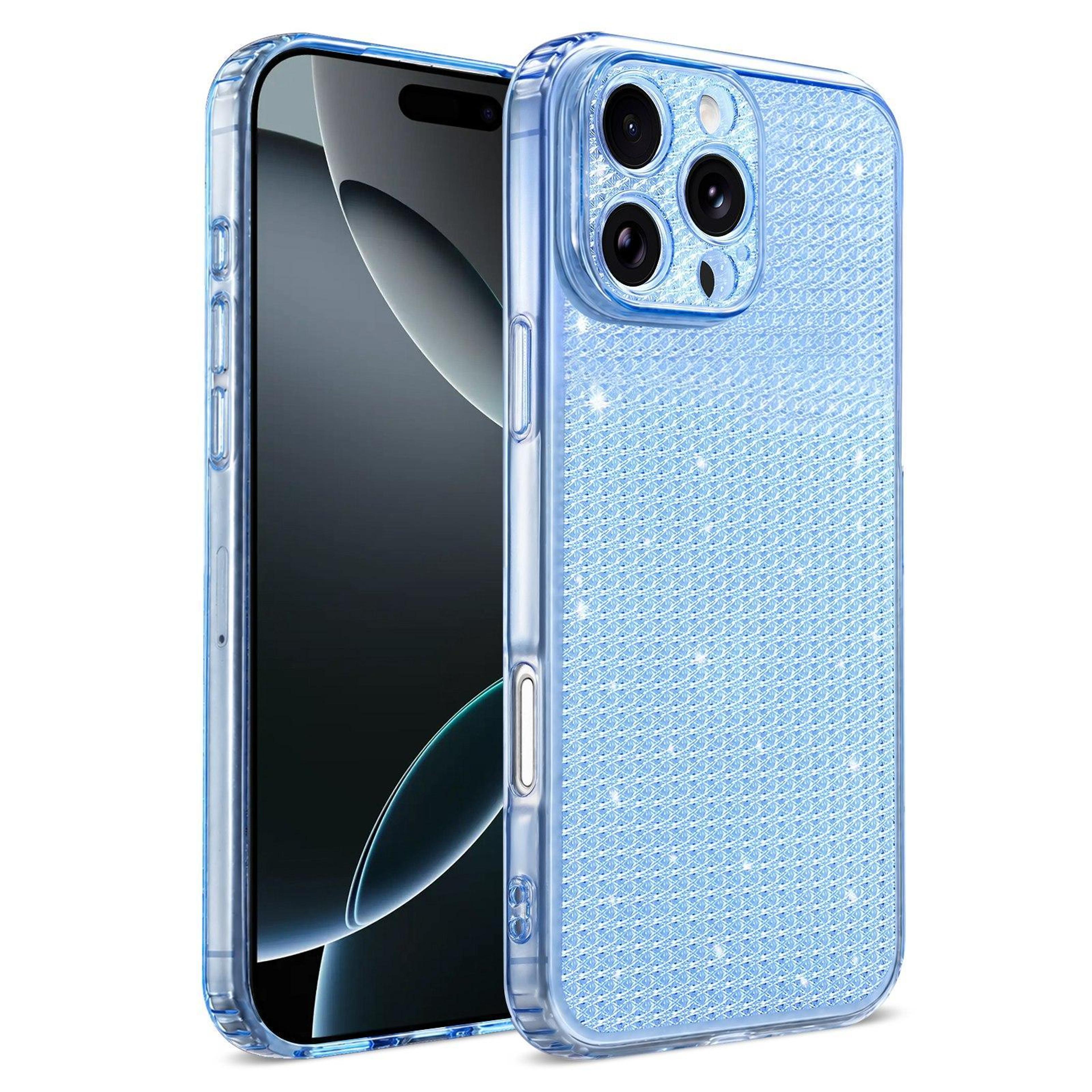 luxury iphone 16 pro max glitter case with diamond rhinestones & shockproof airbag protection