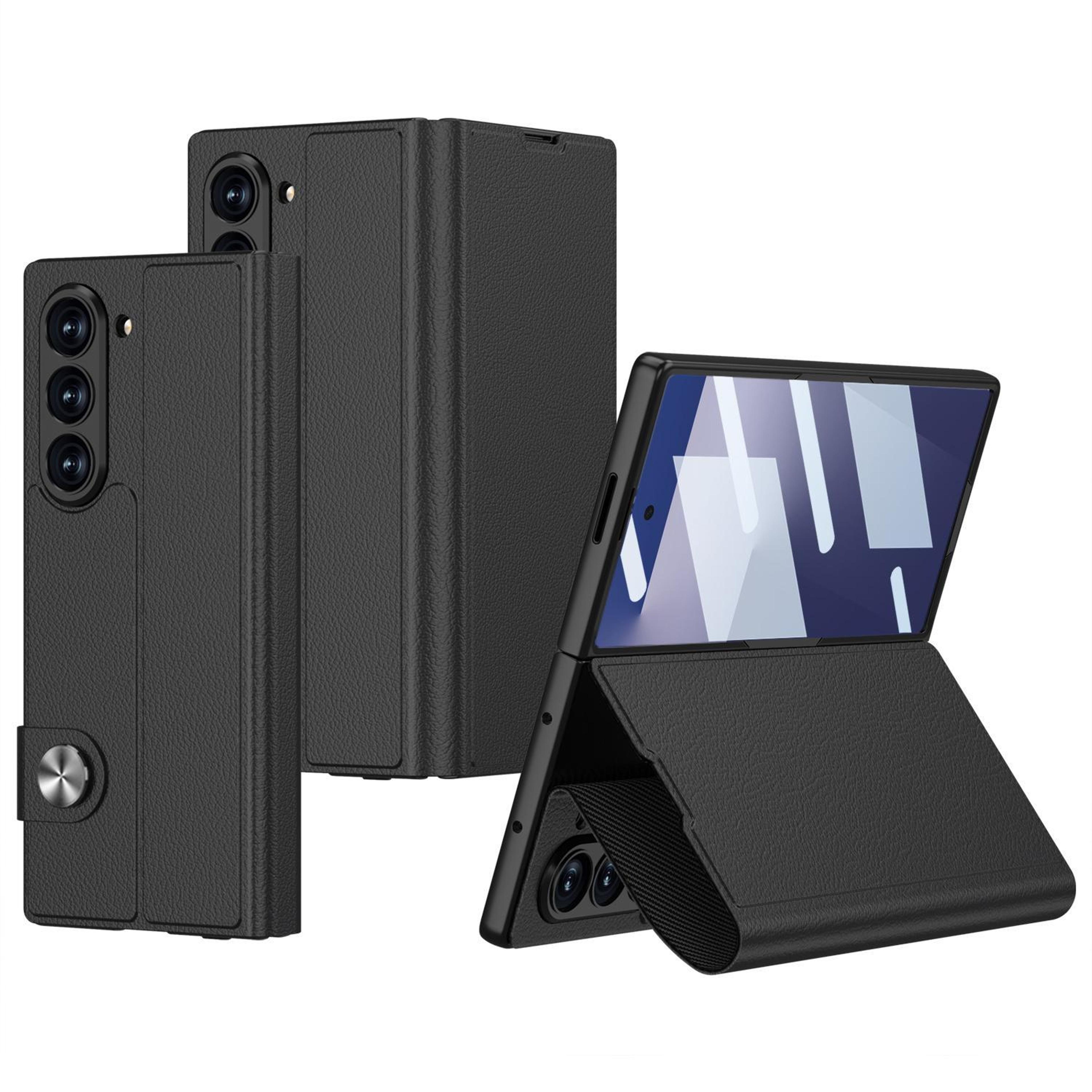 gkk samsung galaxy z fold7 case flip leather phone case with integrated screen protector & 360° protection