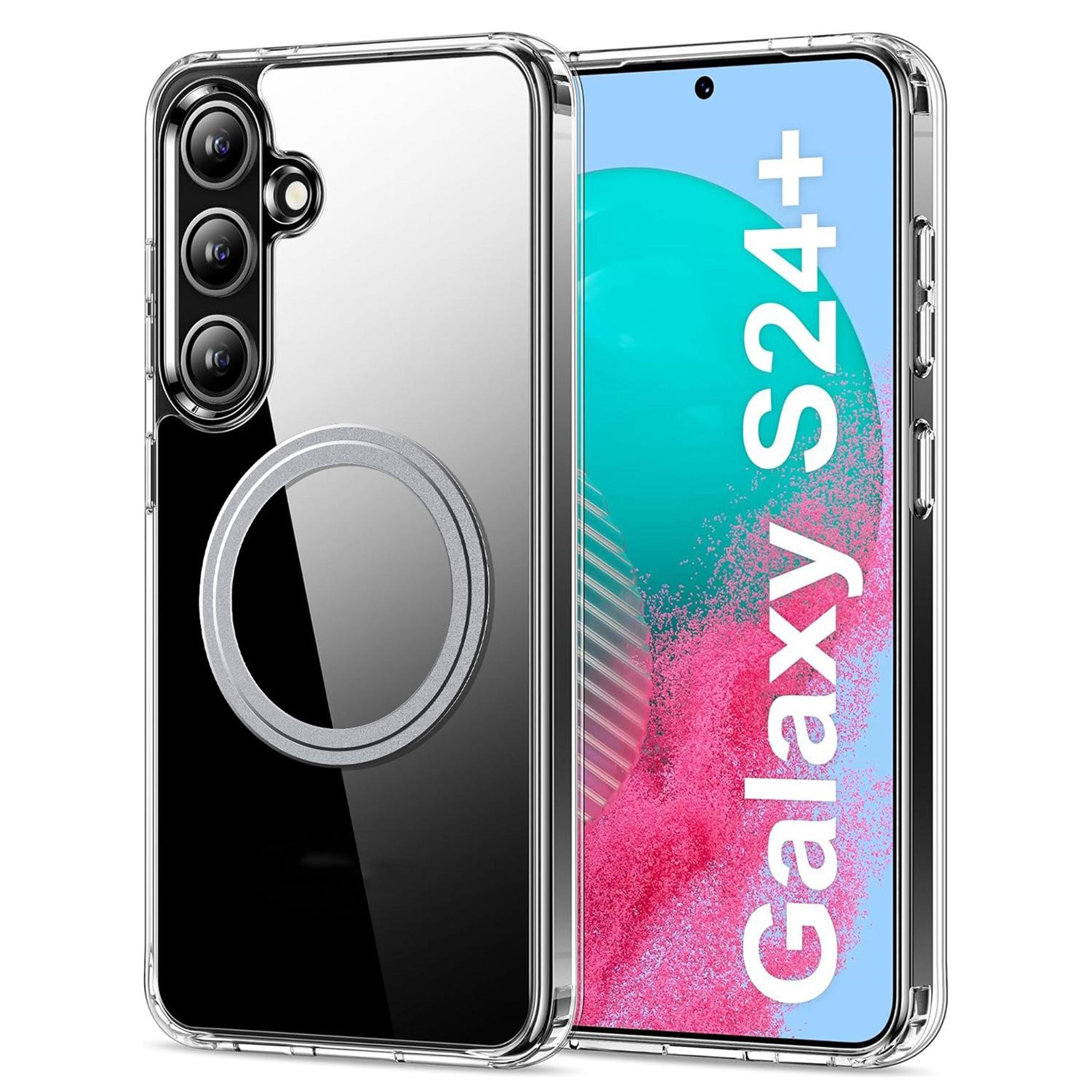 samsung galaxy s24 plus magsafe magnetic case transparent frosted protective cover with wireless charging