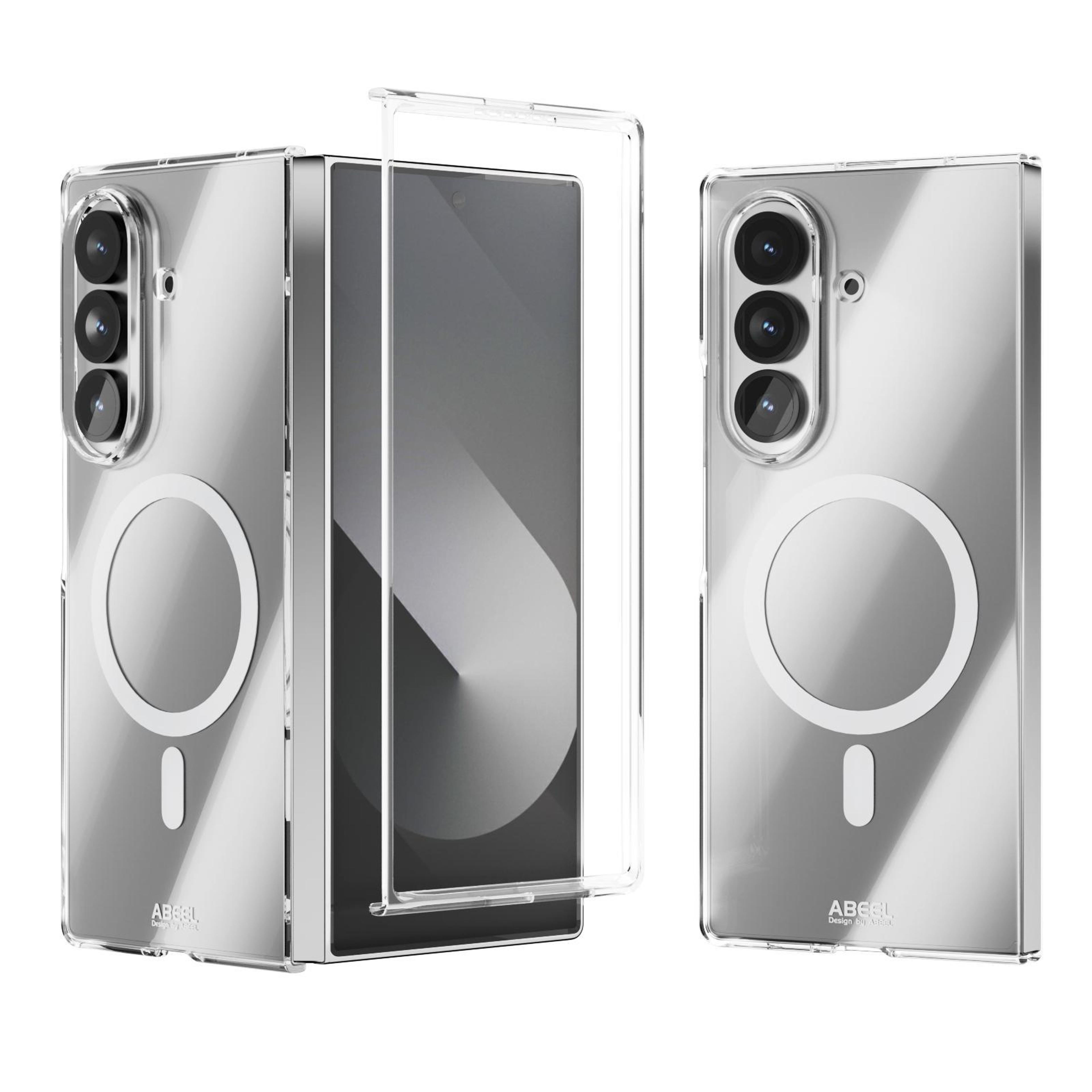 abeel samsung galaxy z fold6 case with magsafe phone case magnetic clear scratch-resistant pc cover