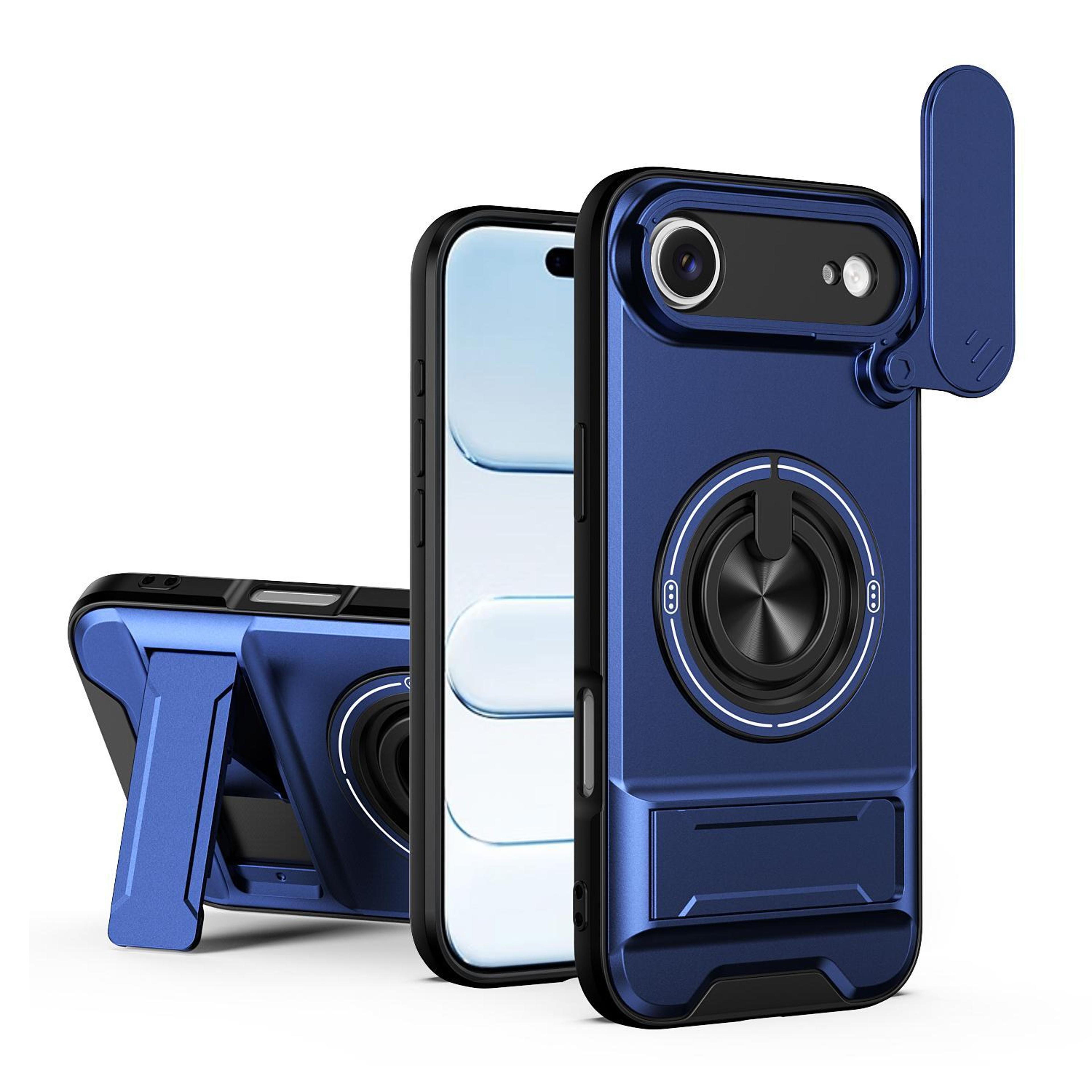 magsafe compatible iphone air case with sliding camera cover & kickstand shockproof protective case
