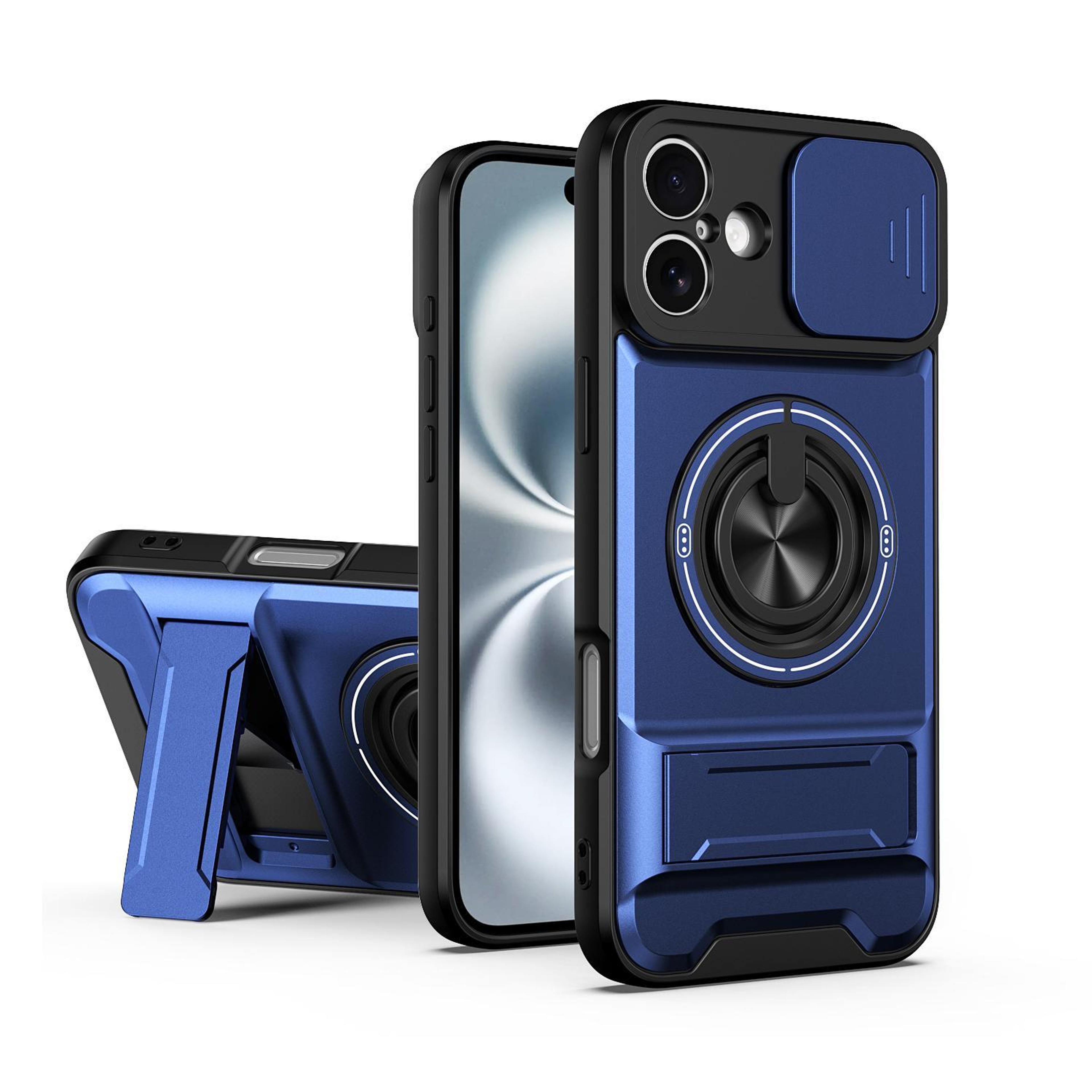 iphone 16 plus magsafe case with sliding camera cover shockproof protective stand