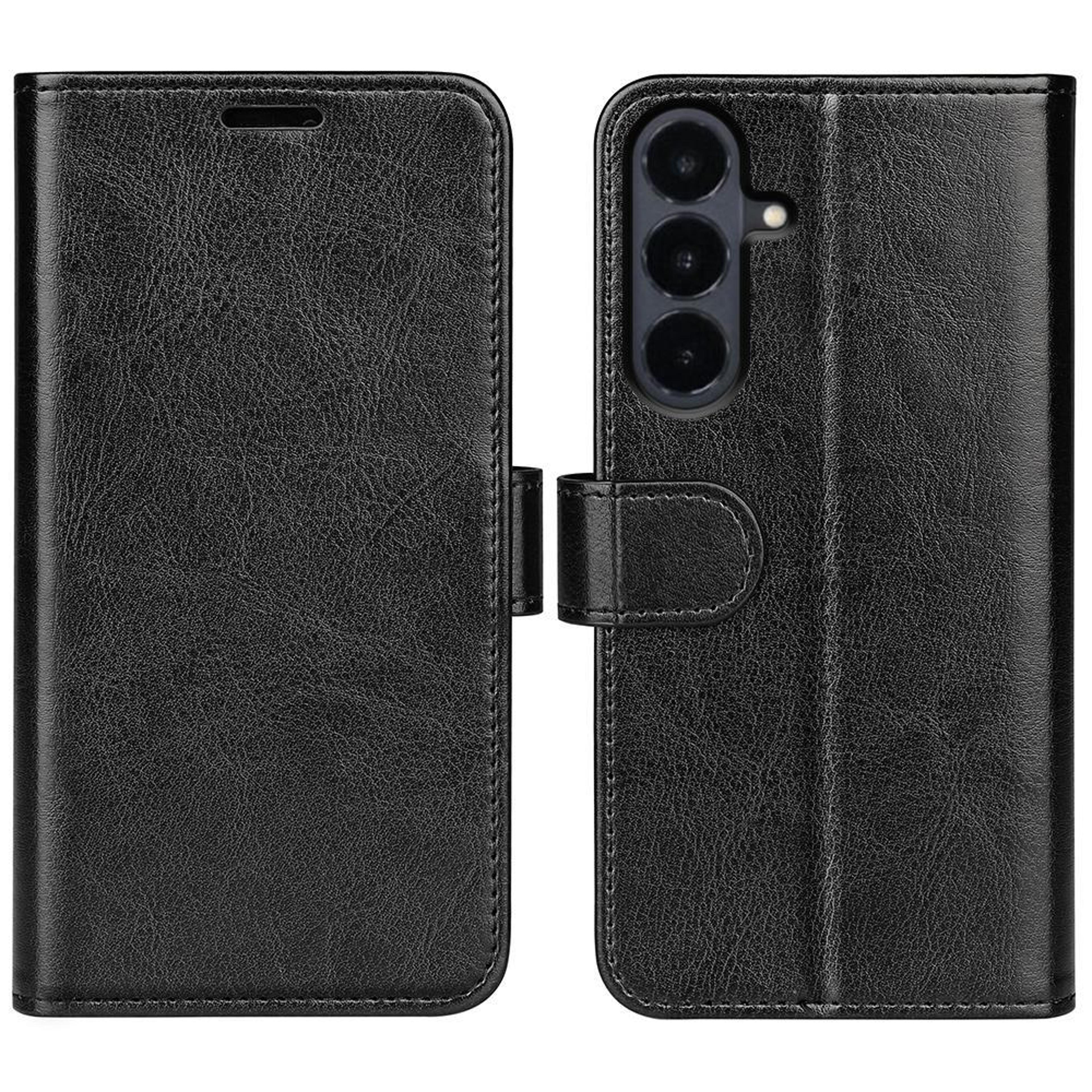 galaxy s26 fe 5g leather wallet case with card holder, kickstand & shockproof flip cover