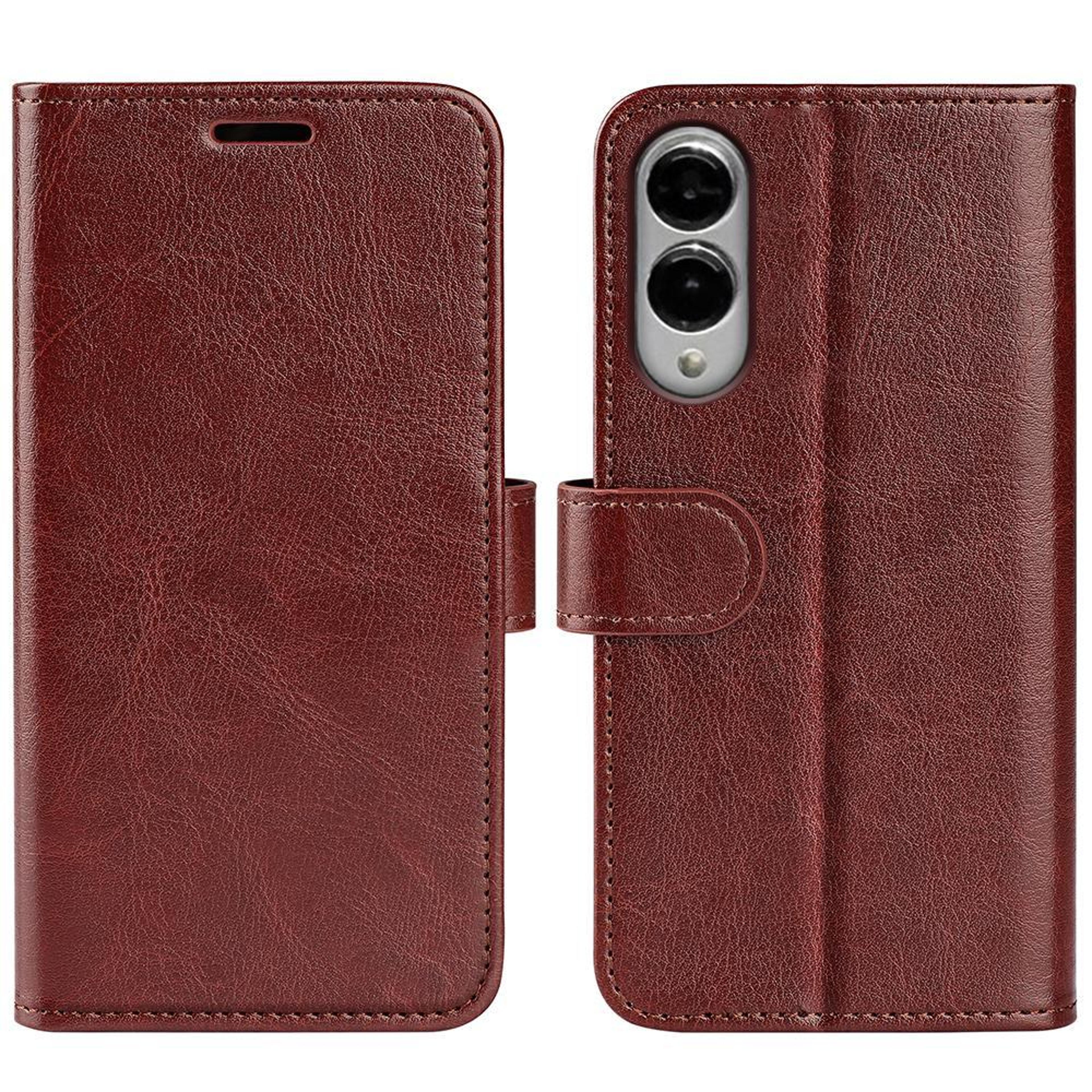 samsung galaxy s25 edge leather flip phone case with card holder wallet & kickstand