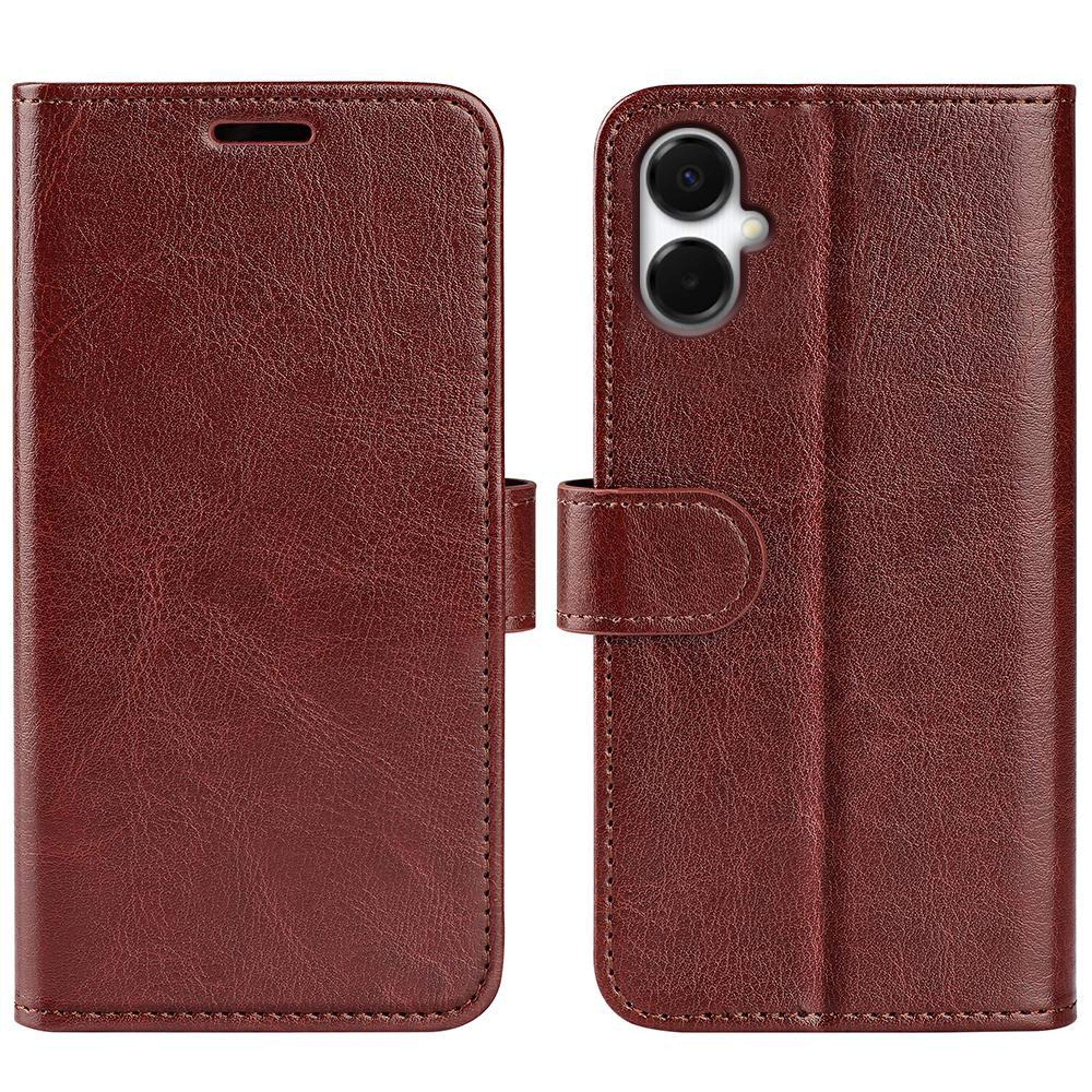 samsung galaxy a06 5g wallet phone case r64 textured flip leather cover with card holder & stand