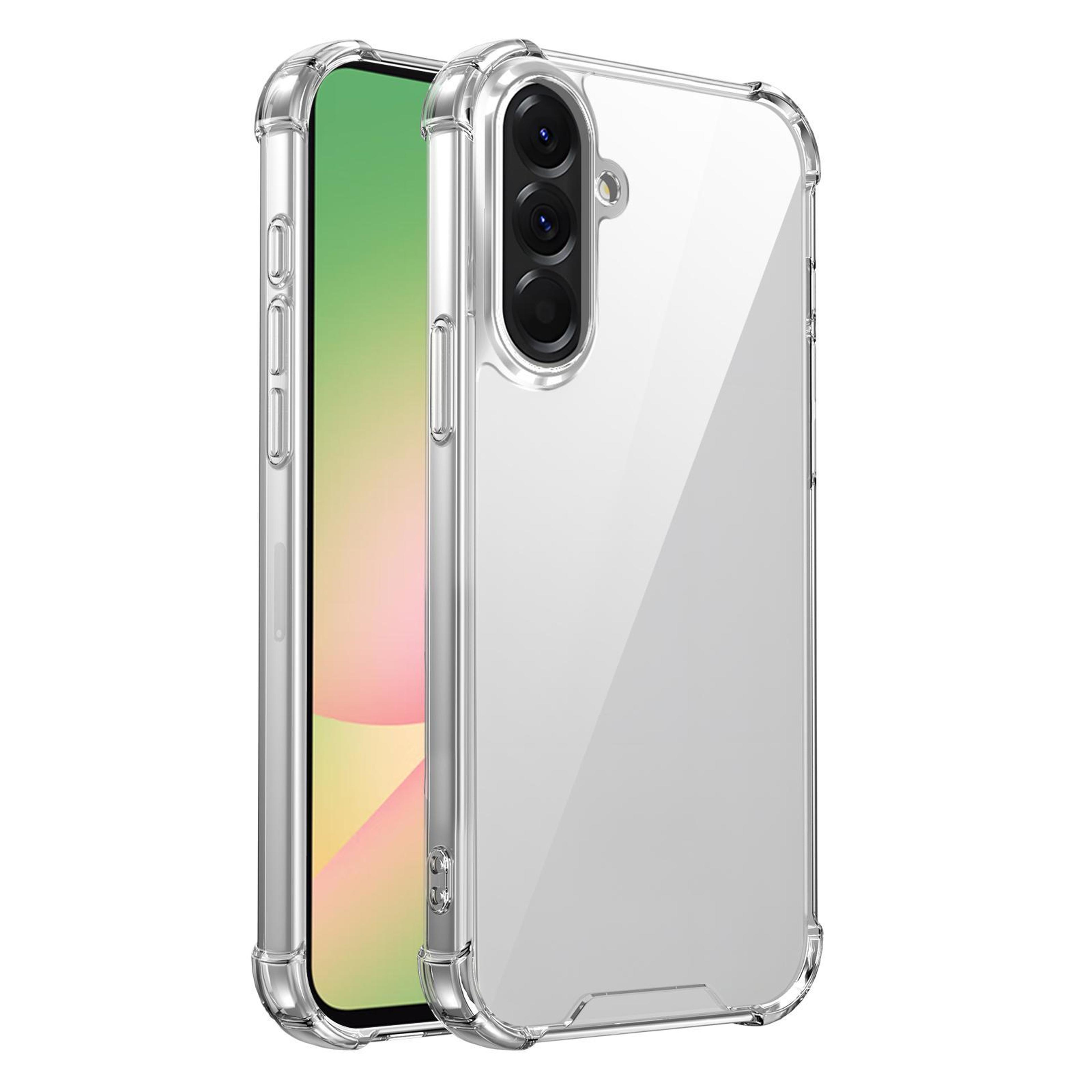 samsung galaxy m56 5g clear shockproof phone case with scratch resistant acrylic back