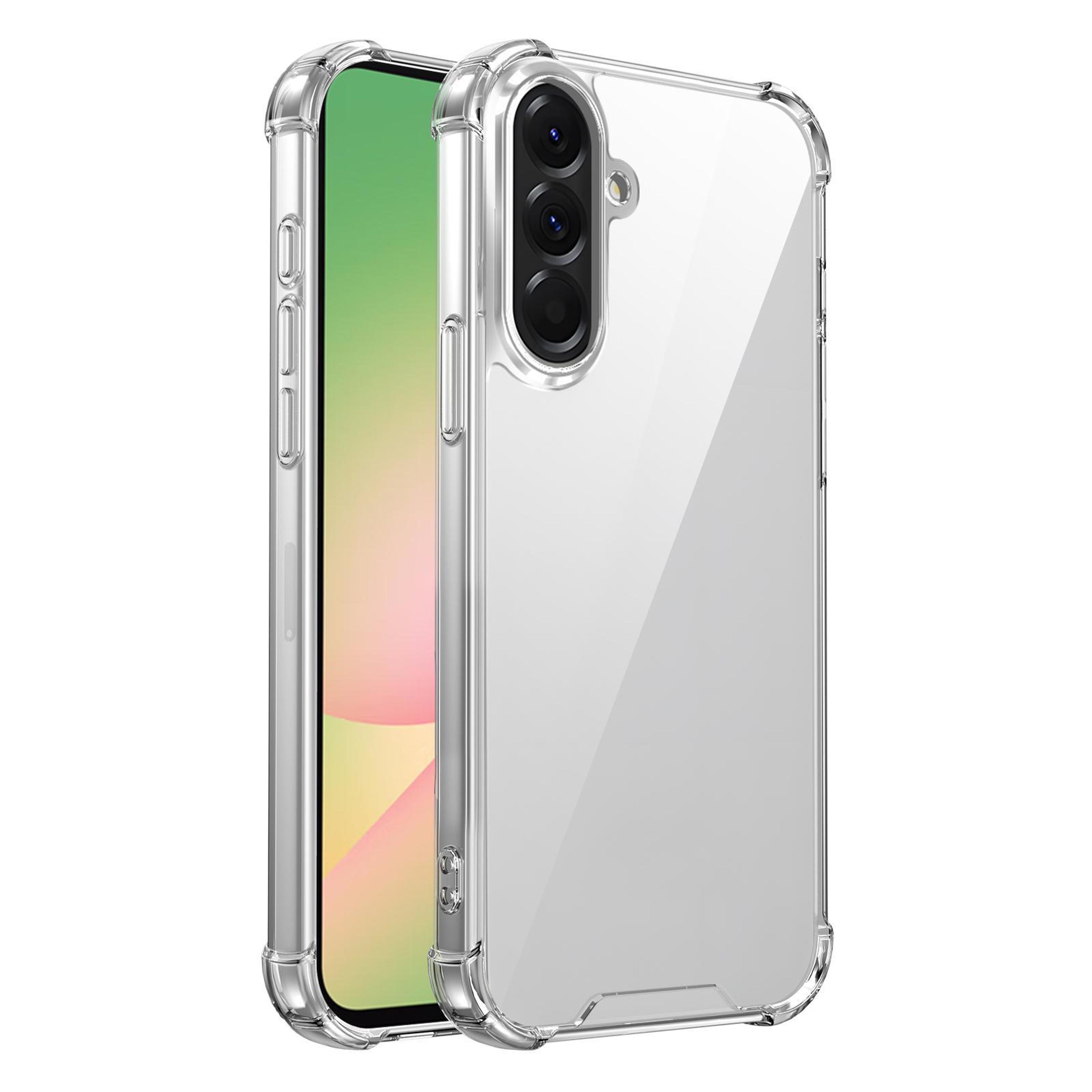 samsung galaxy a26 4g/5g shockproof phone case with clear acrylic back & tpu bumper