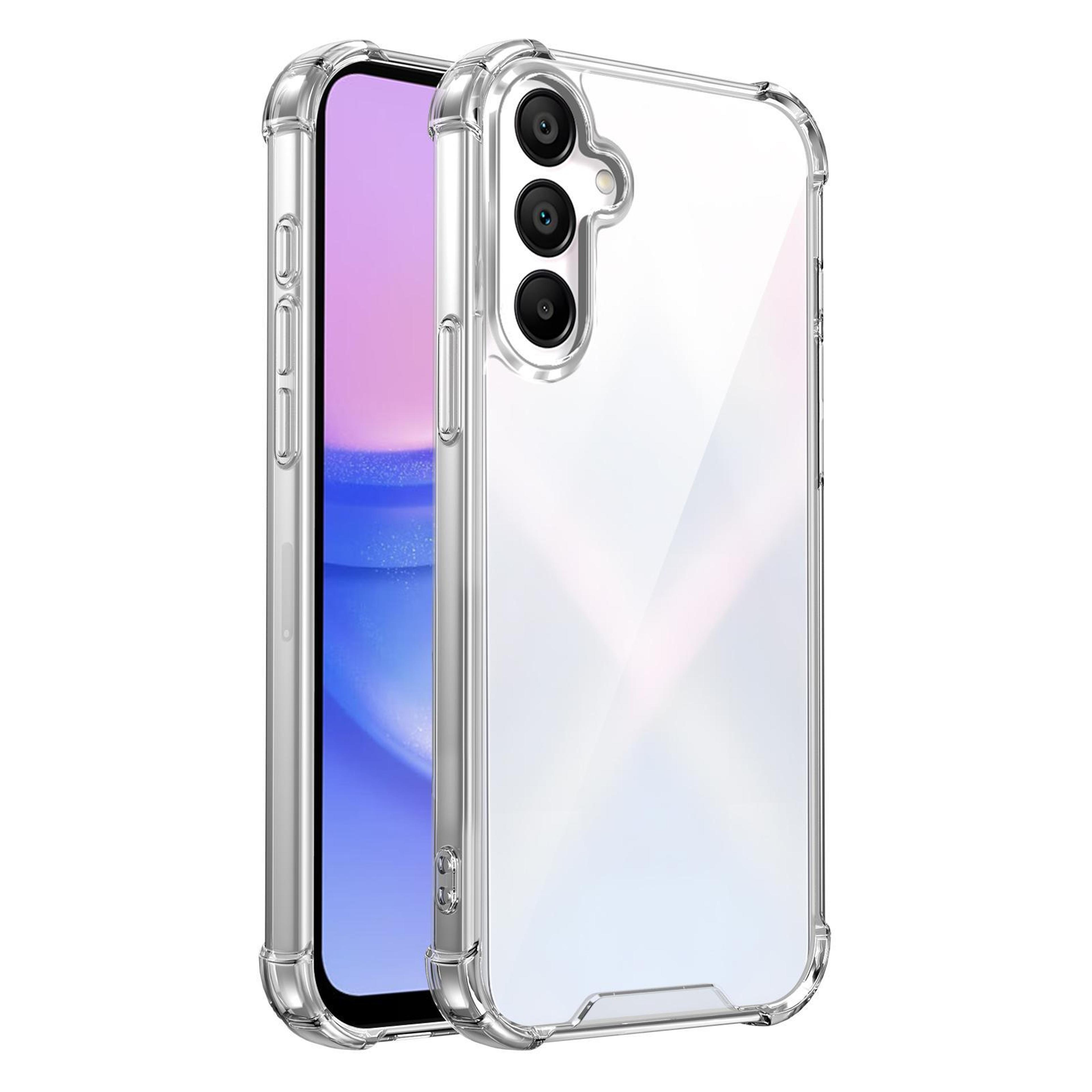 crystal clear samsung galaxy a36 5g case with shockproof tpu acrylic protection