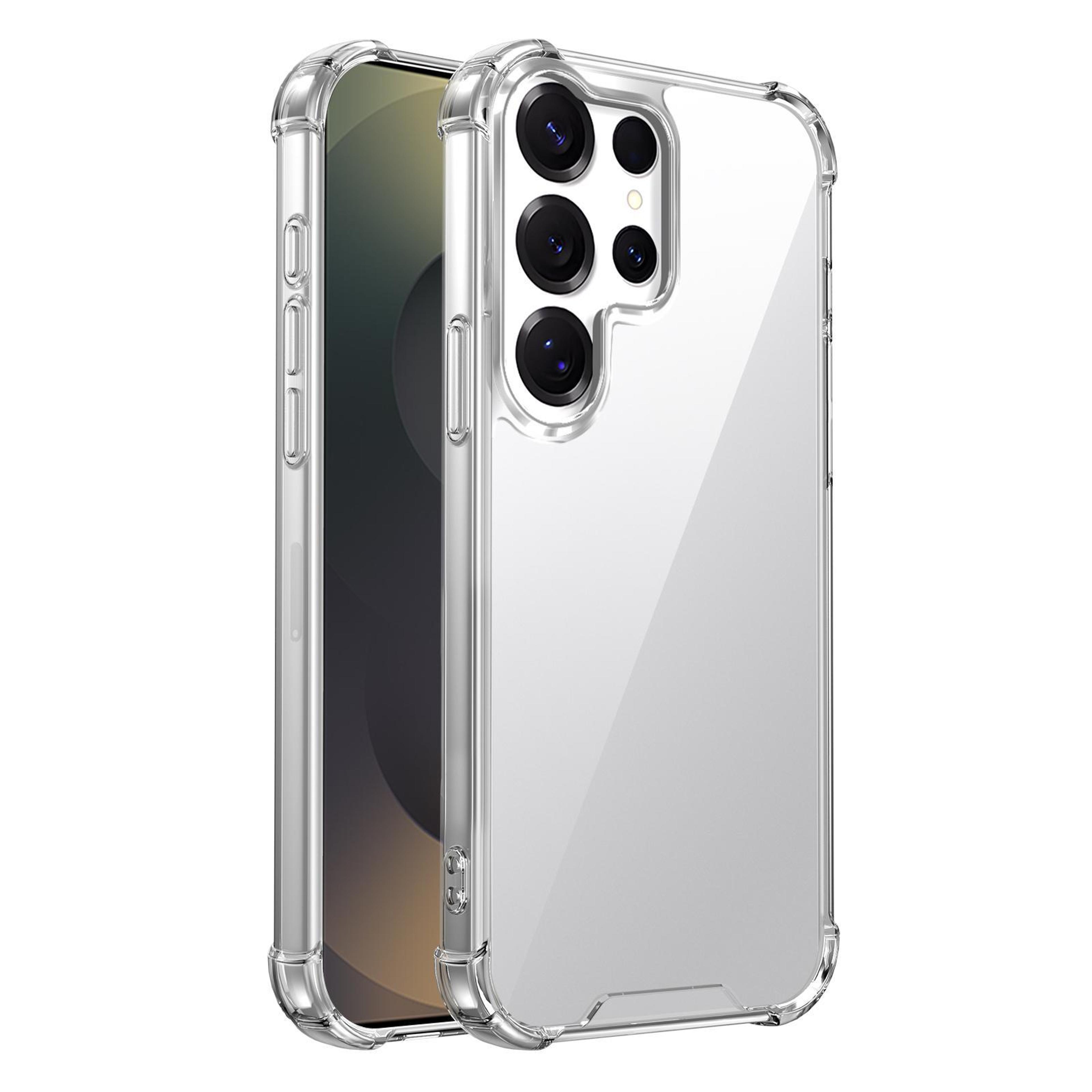 samsung galaxy s24 ultra clear shockproof phone case with scratch-resistant acrylic back