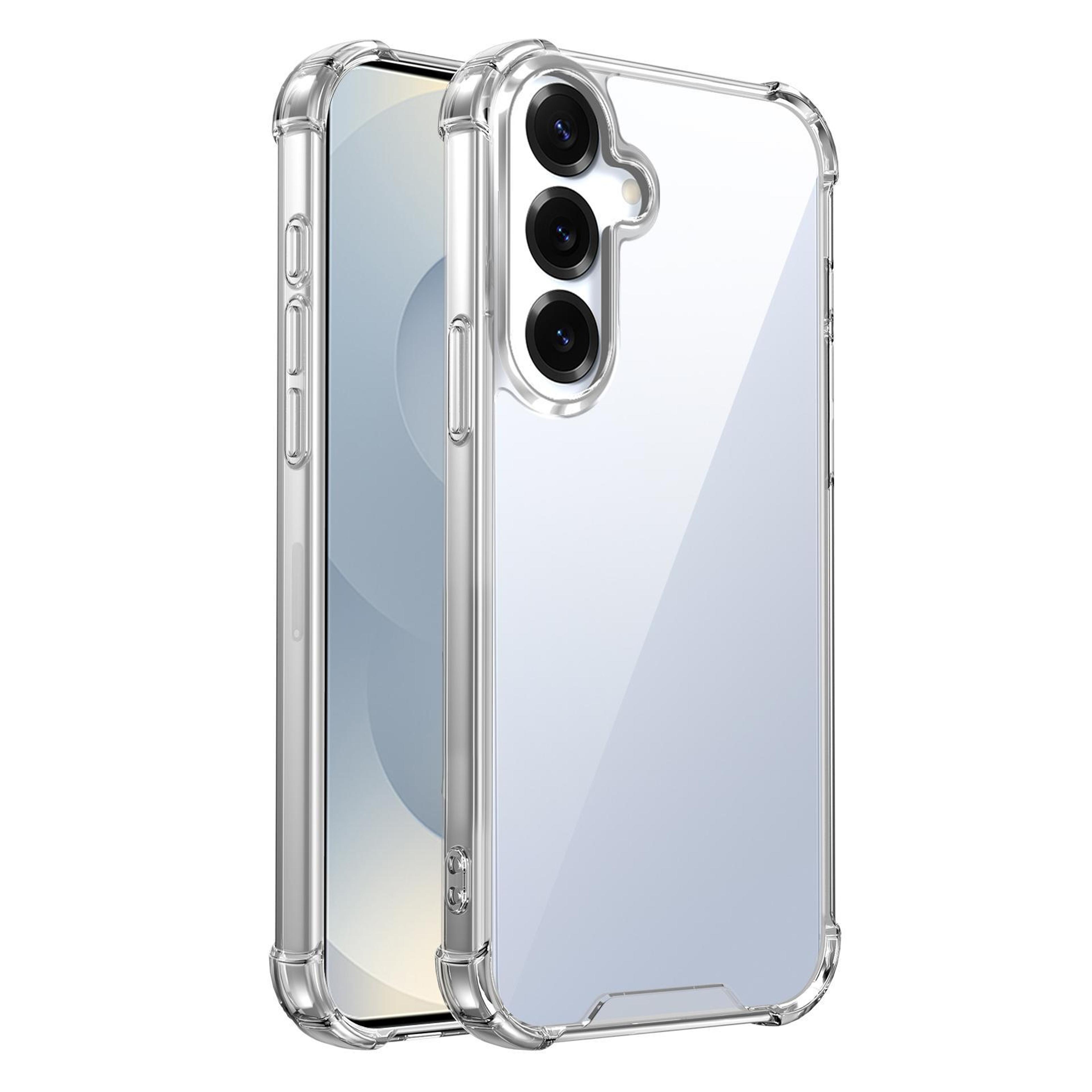 samsung galaxy s24 plus clear shockproof phone case with anti-yellow acrylic back
