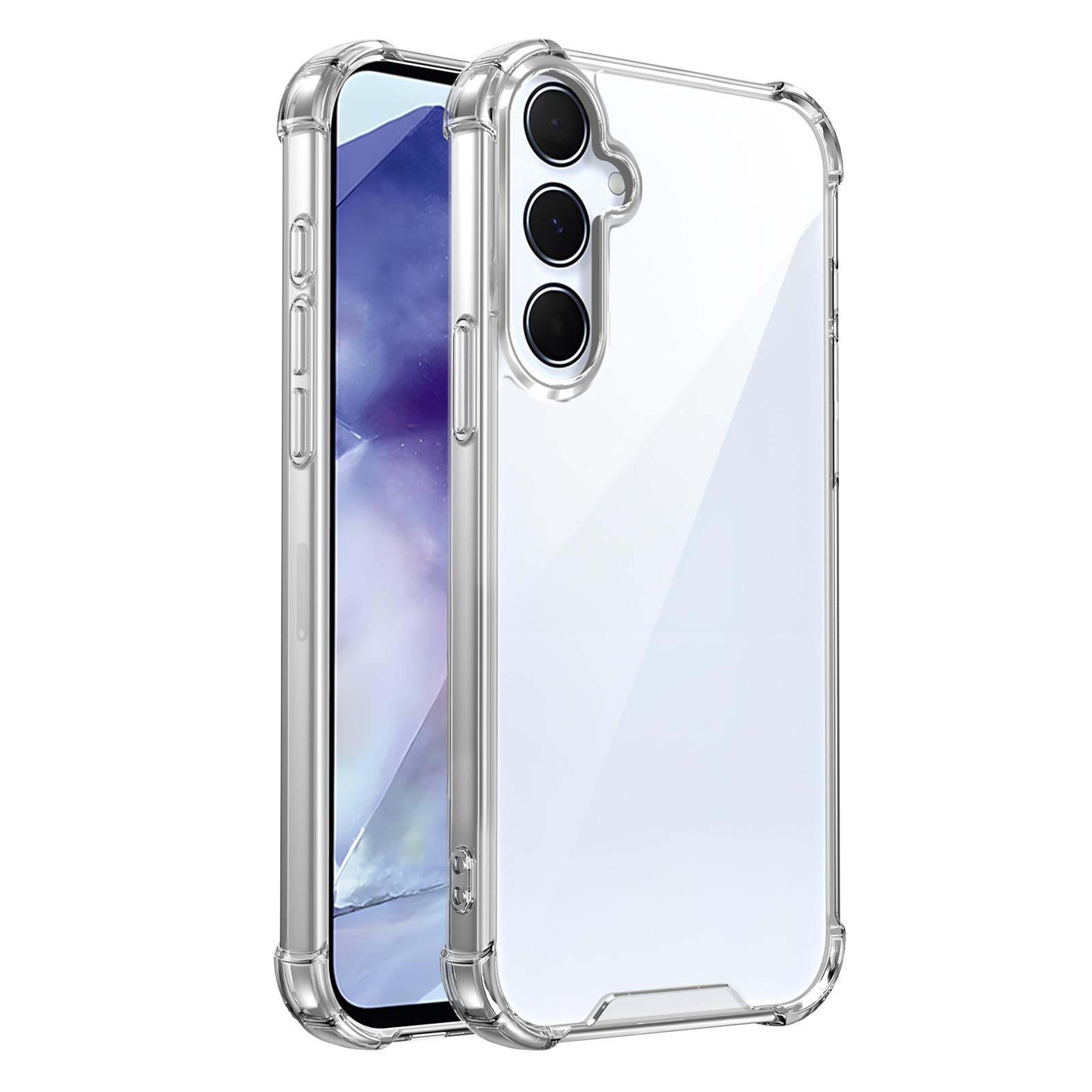 samsung galaxy s23 fe clear shockproof phone case with tpu bumper & scratch-resistant acrylic back
