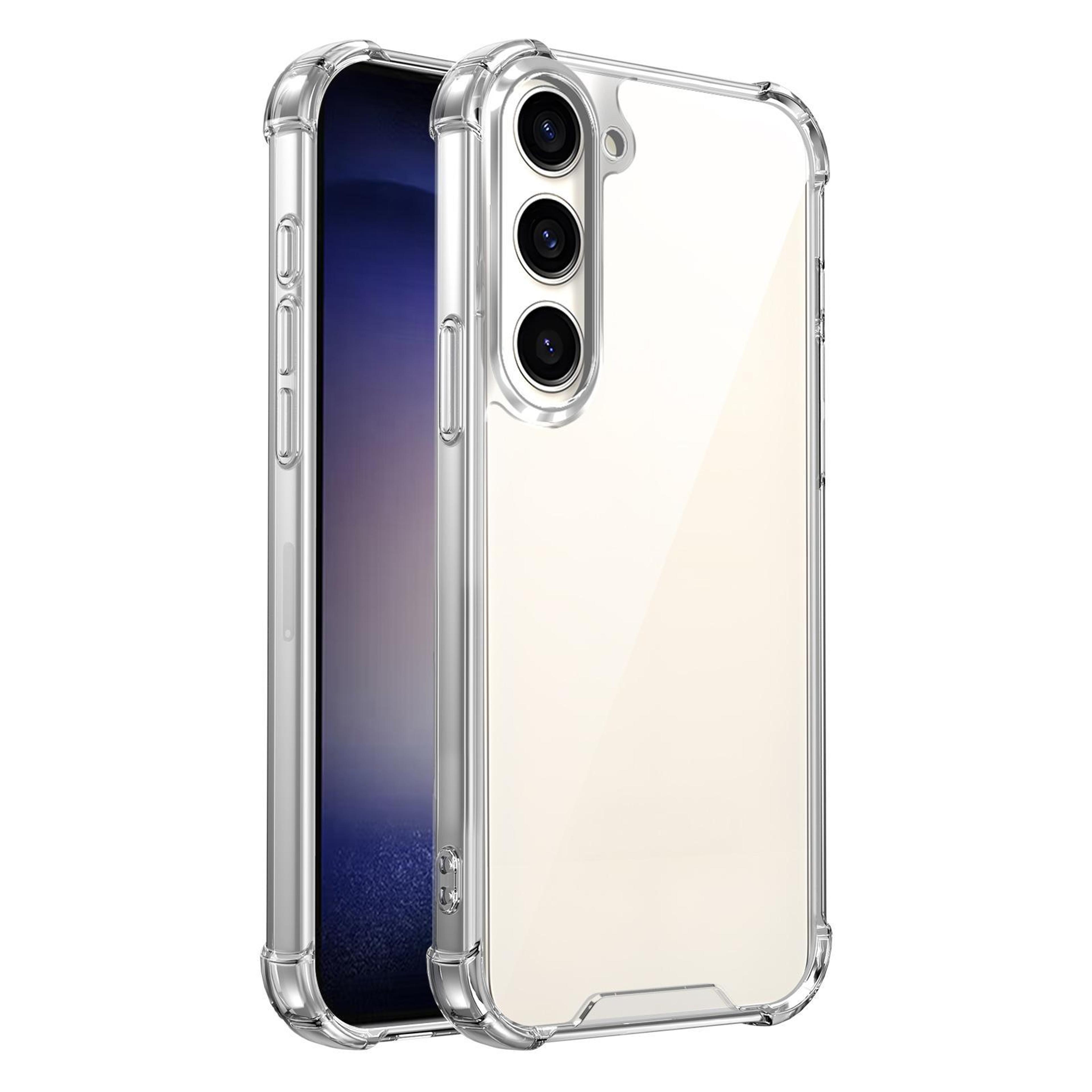 samsung galaxy s23 plus clear shockproof phone case with anti scratch acrylic back