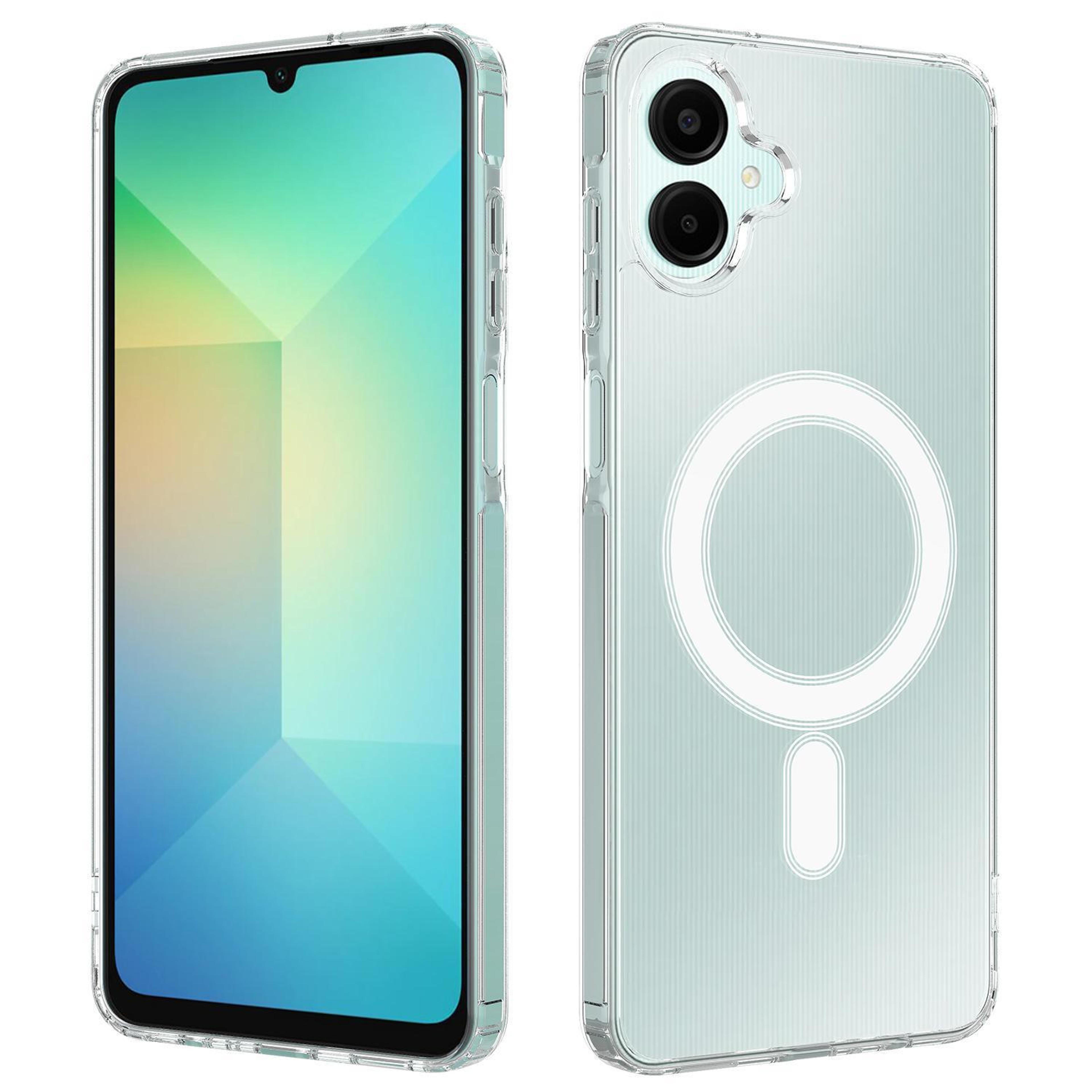 samsung galaxy a06 5g/4g magsafe clear magnetic case with acrylic back & tpu shockproof protection