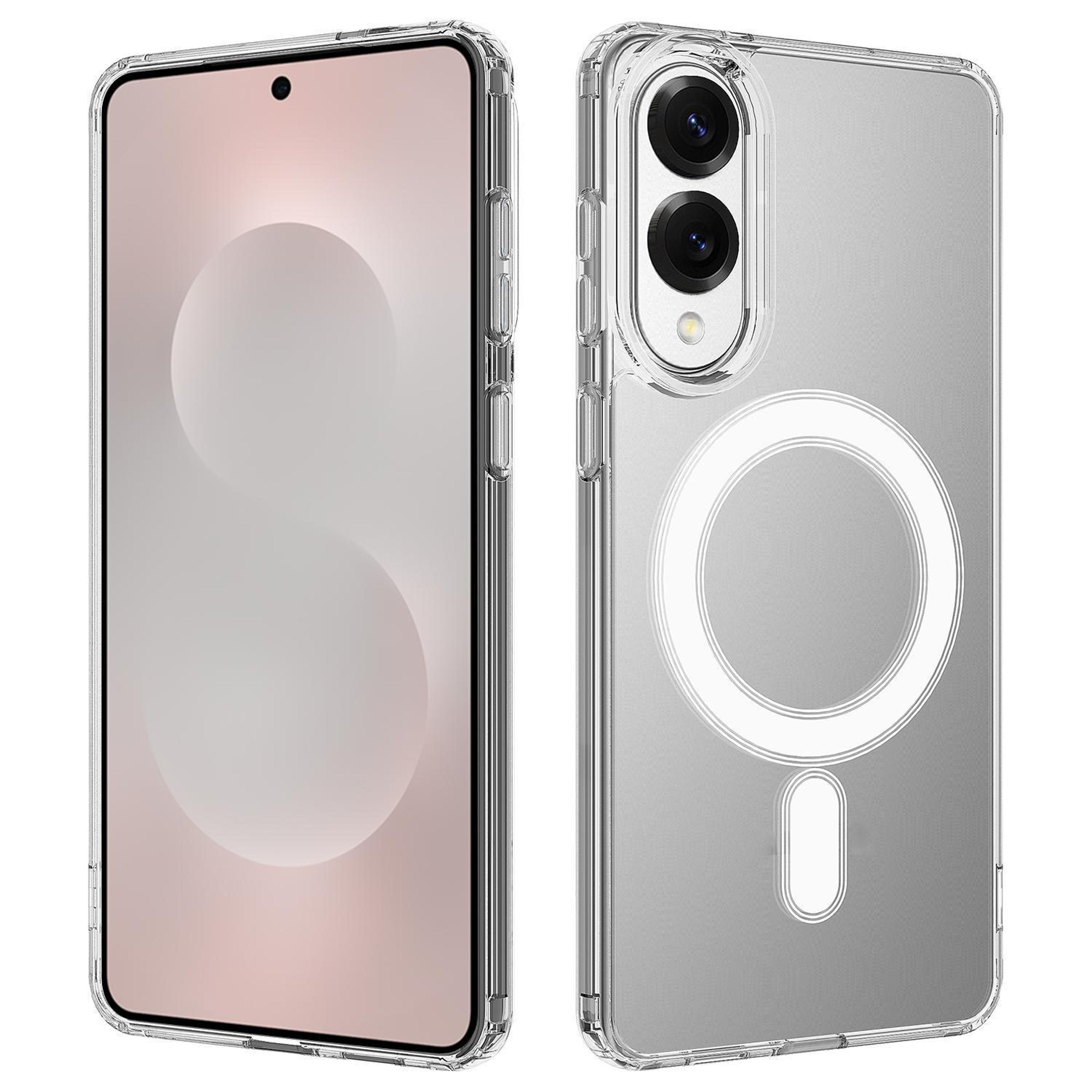 samsung galaxy s25 edge magsafe clear case with magnetic acrylic back & shockproof tpu protection