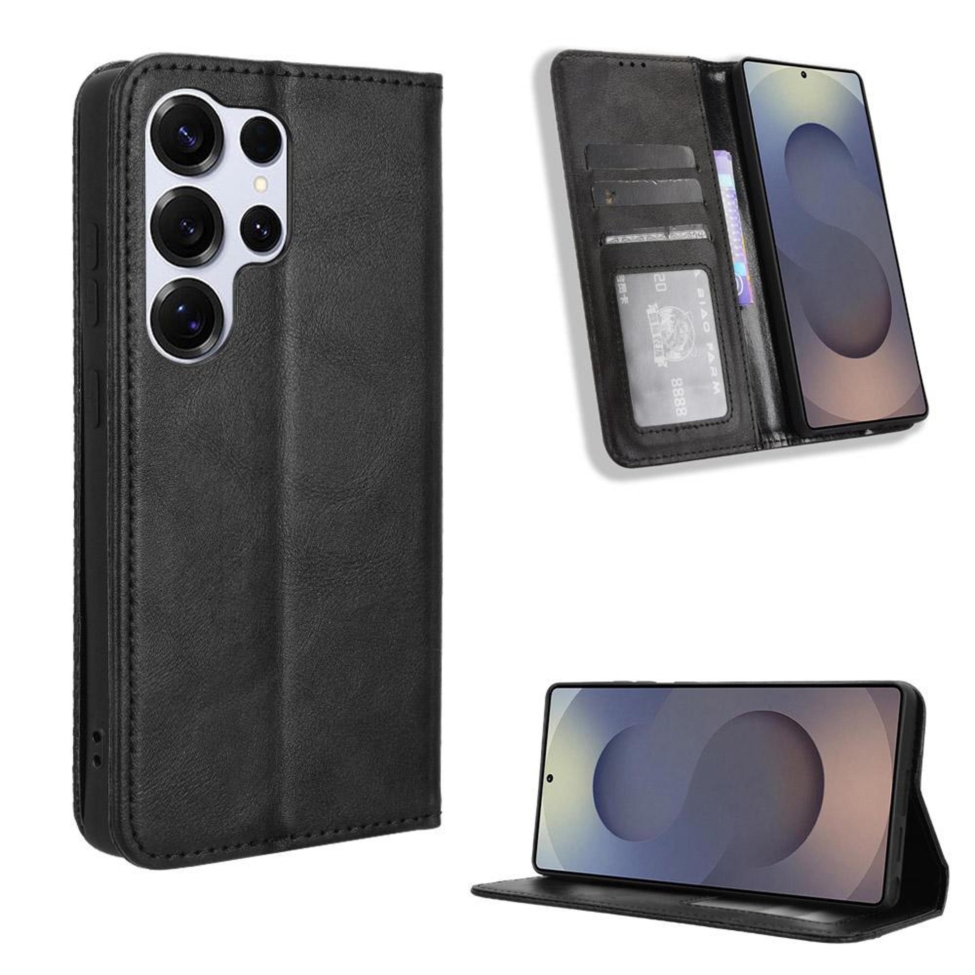 samsung galaxy s26 ultra magnetic wallet leather phone case with card holder & kickstand