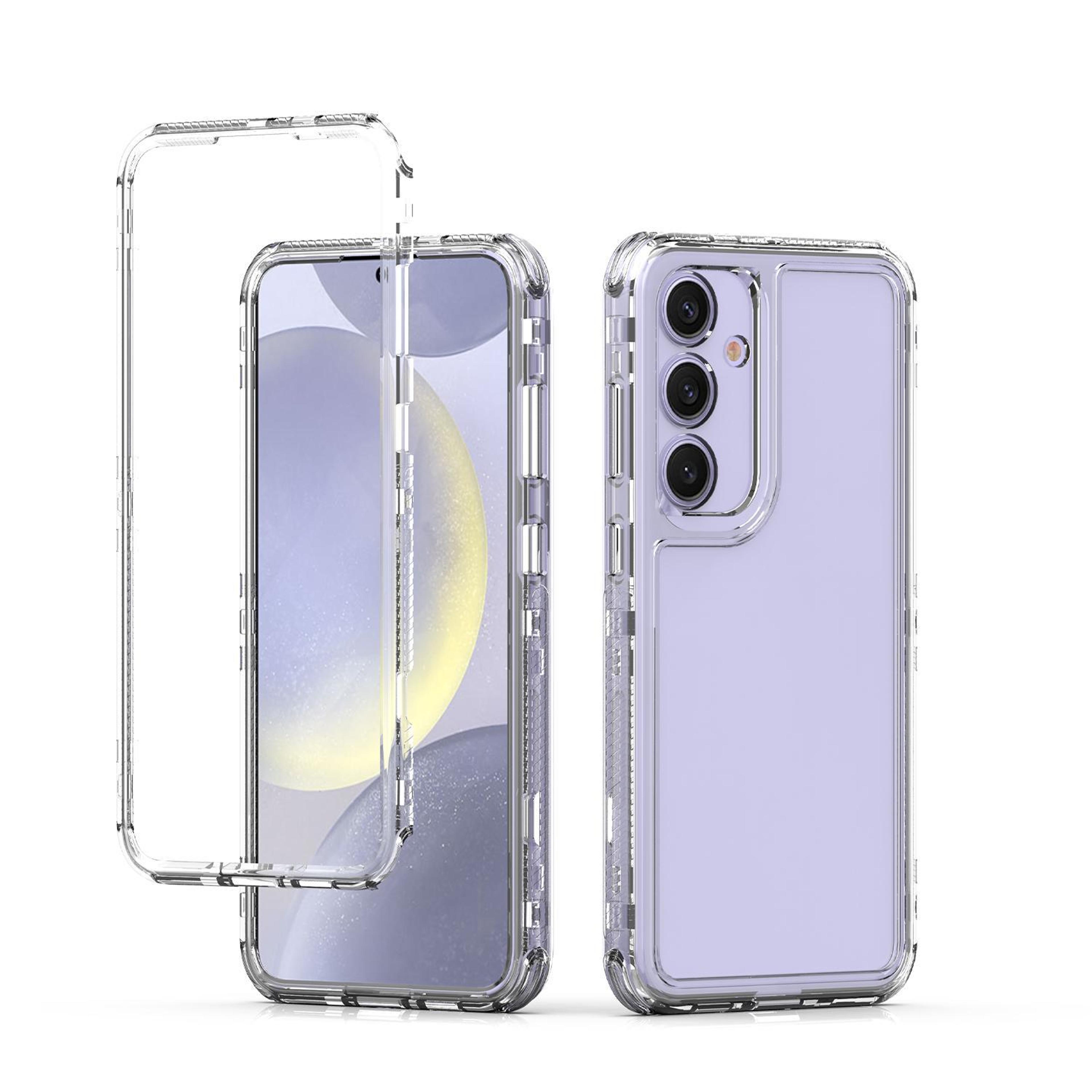 samsung galaxy s25 plus & s24 plus clear acrylic shockproof phone case with transparent back