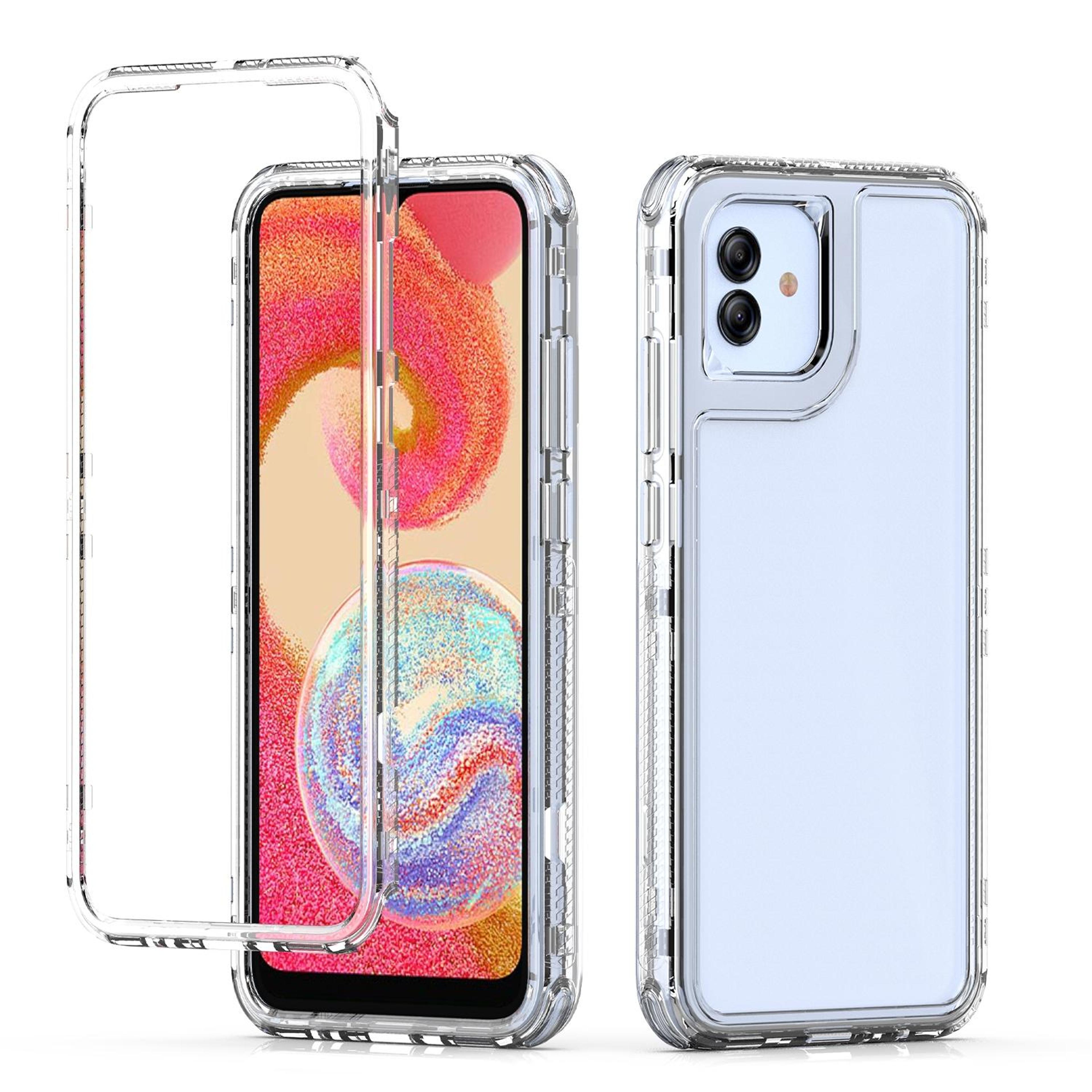 samsung galaxy a04e case clear phone cover with acrylic back shockproof transparent protection