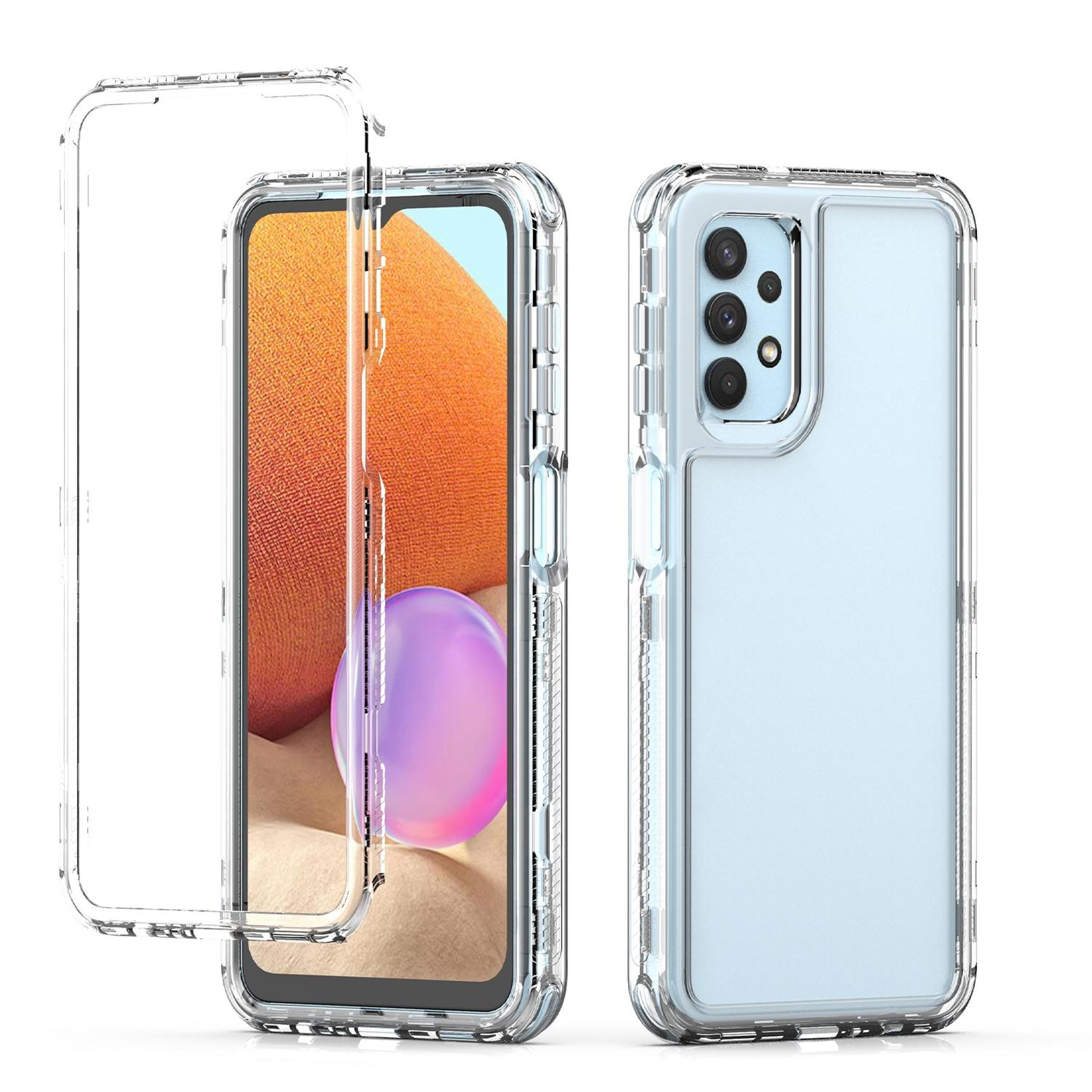 samsung galaxy a13 5g & a32 5g clear protective case with acrylic back shockproof transparent cover