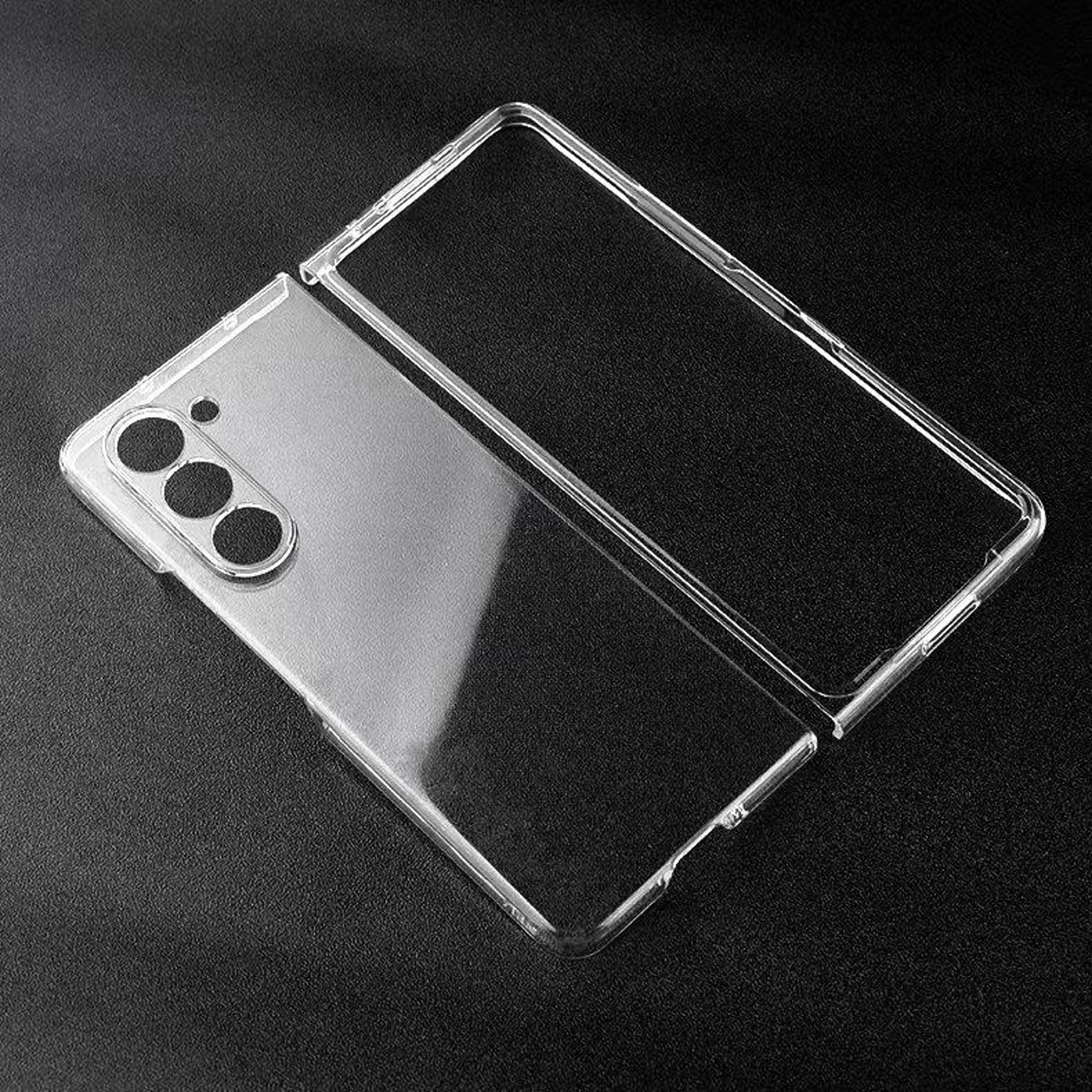 samsung galaxy z fold5 clear shockproof phone case transparent protective pc cover