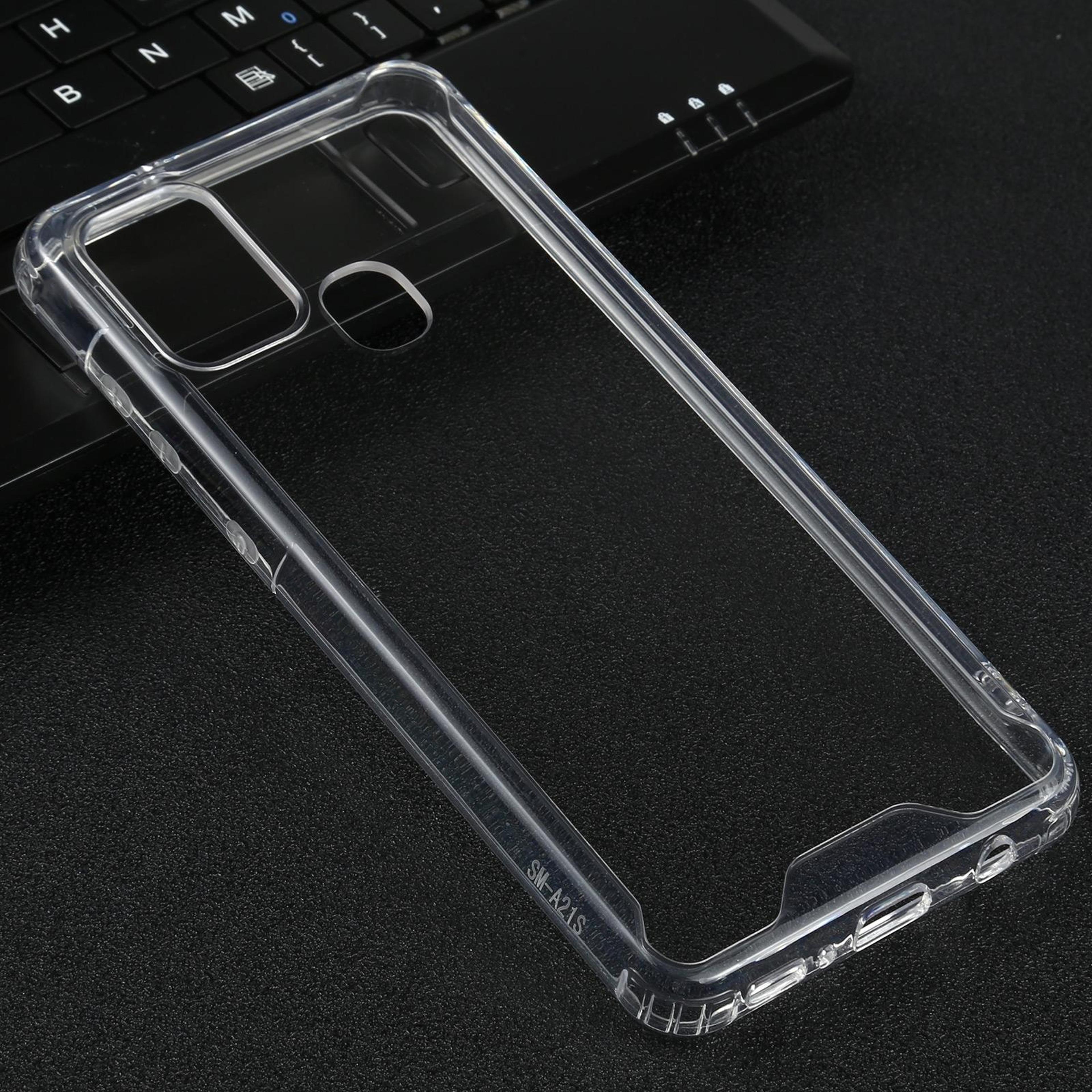 samsung galaxy a21s clear shockproof tpu pc protective case with reinforced corners