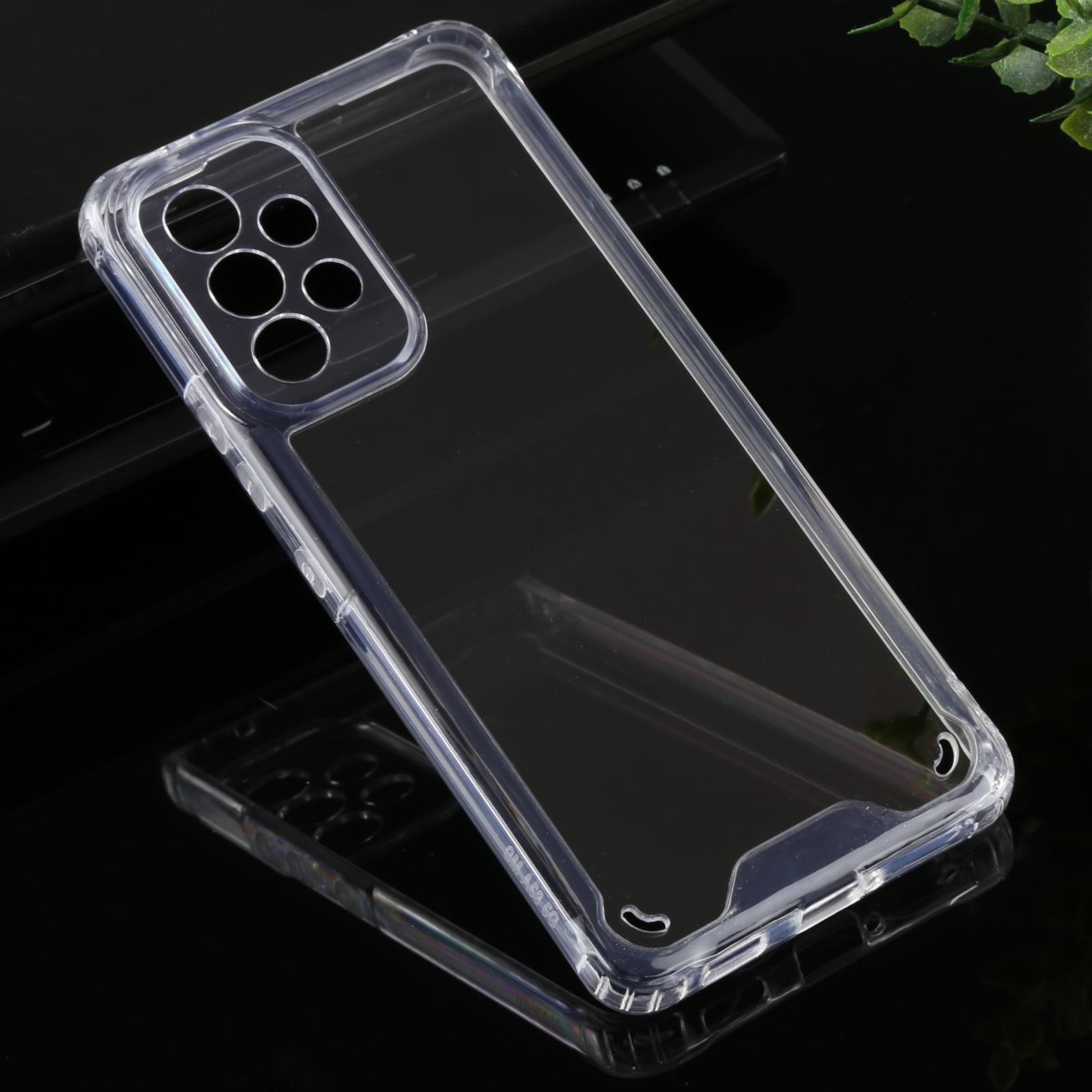 samsung galaxy a53 5g clear phone case slim transparent tpu + pc shockproof cover