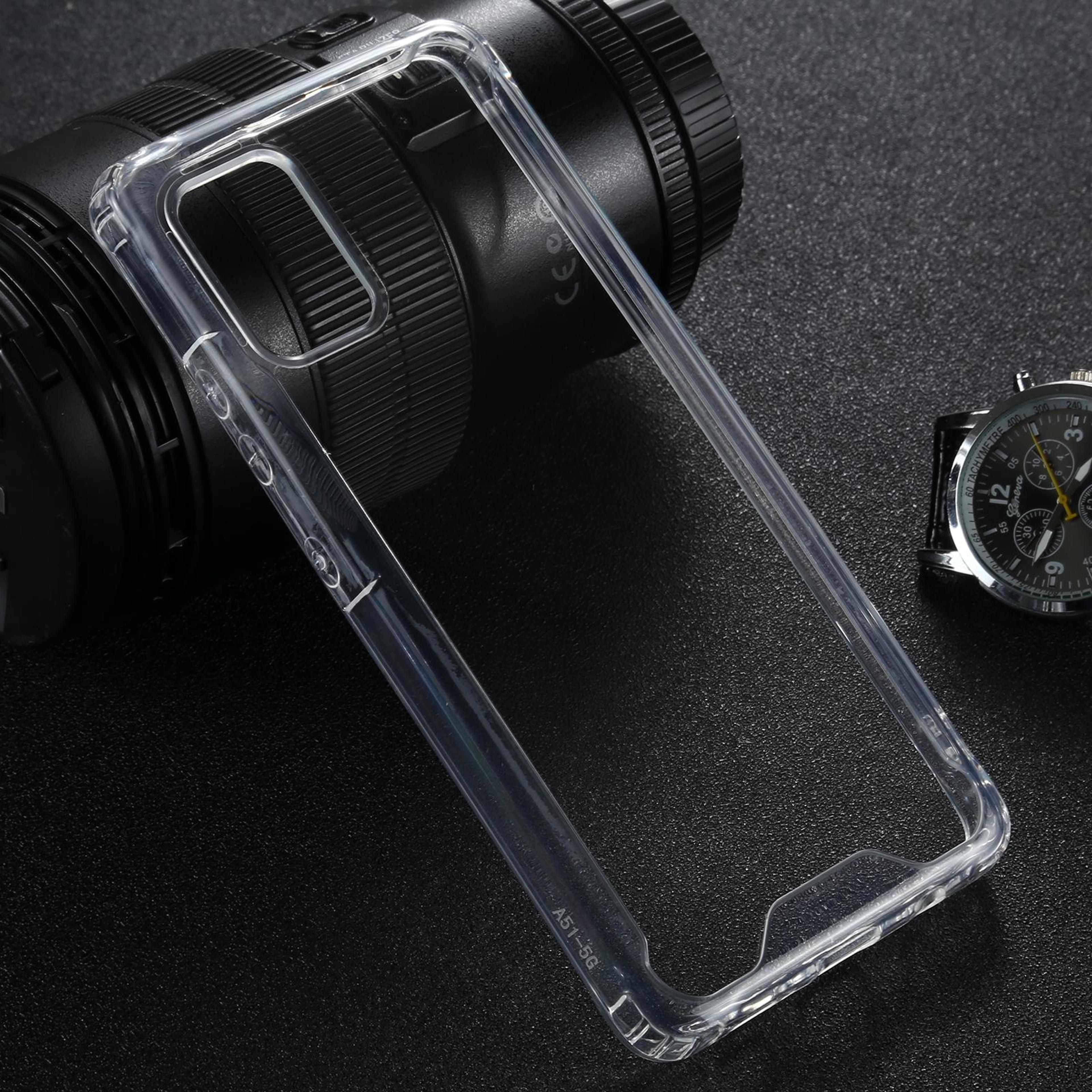 clear shockproof samsung galaxy a51 5g case – transparent tpu + pc protective phone cover