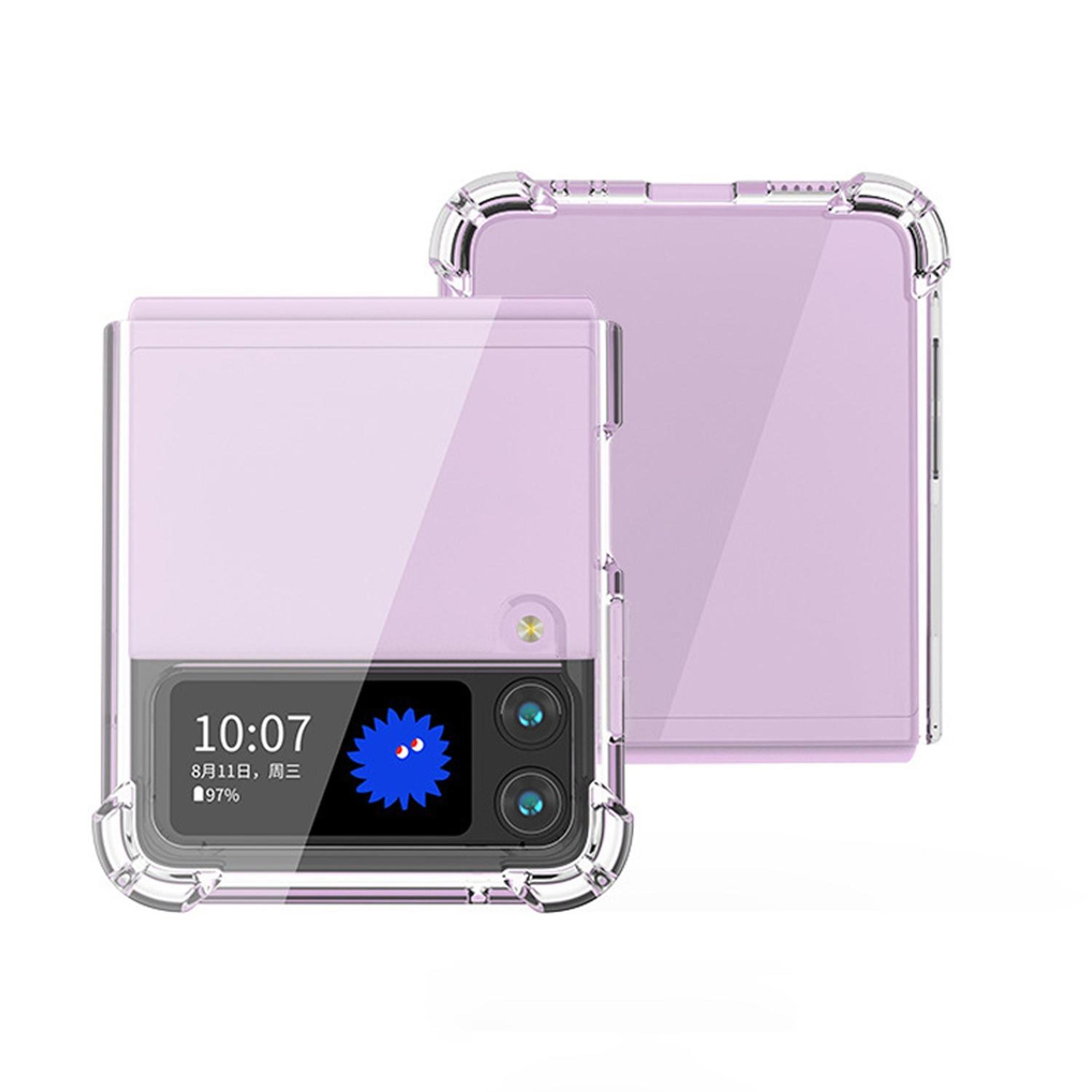 samsung galaxy z flip4 case clear phone case slim pc tpu protective cover