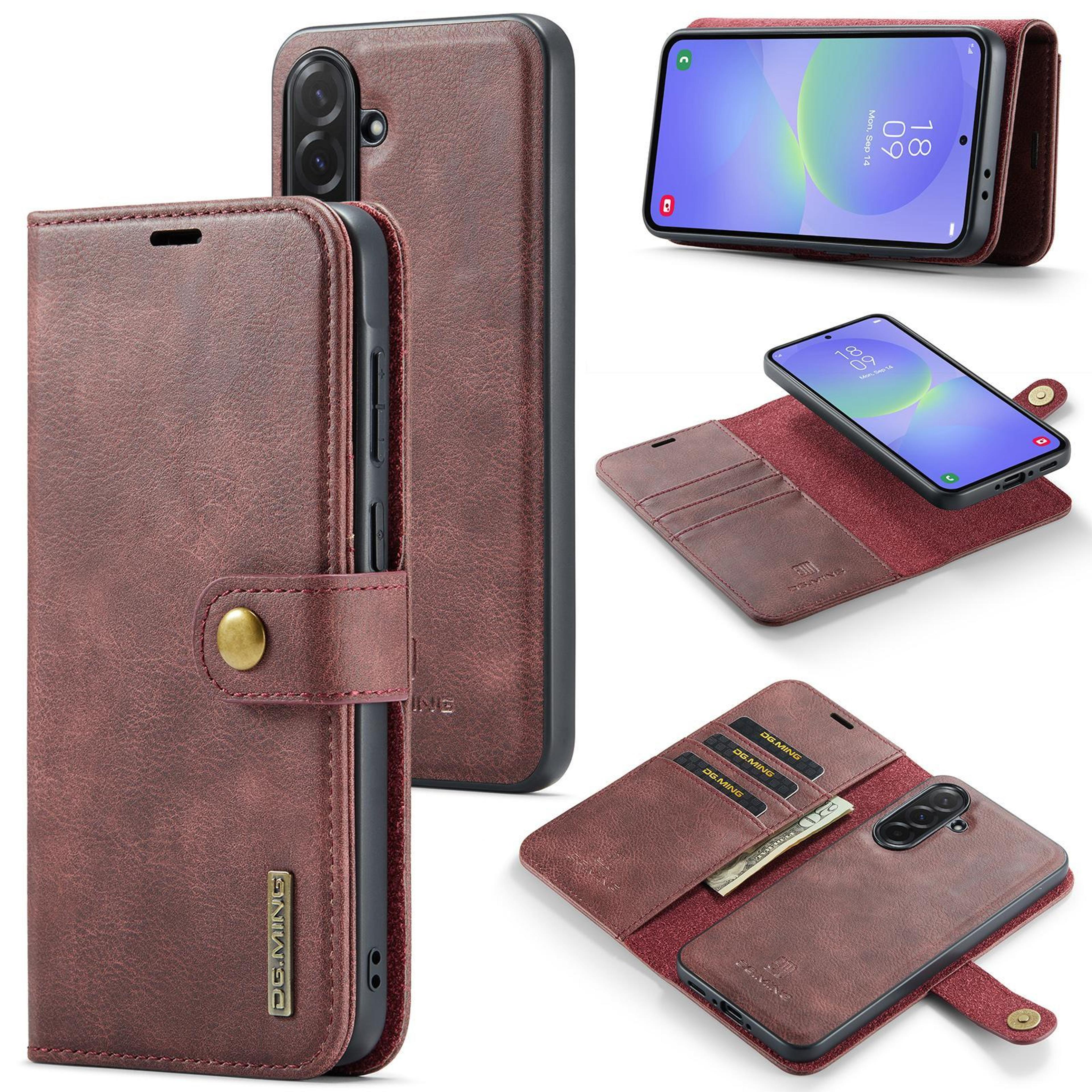 samsung galaxy a37 5g case detachable magnetic leather wallet case with stand