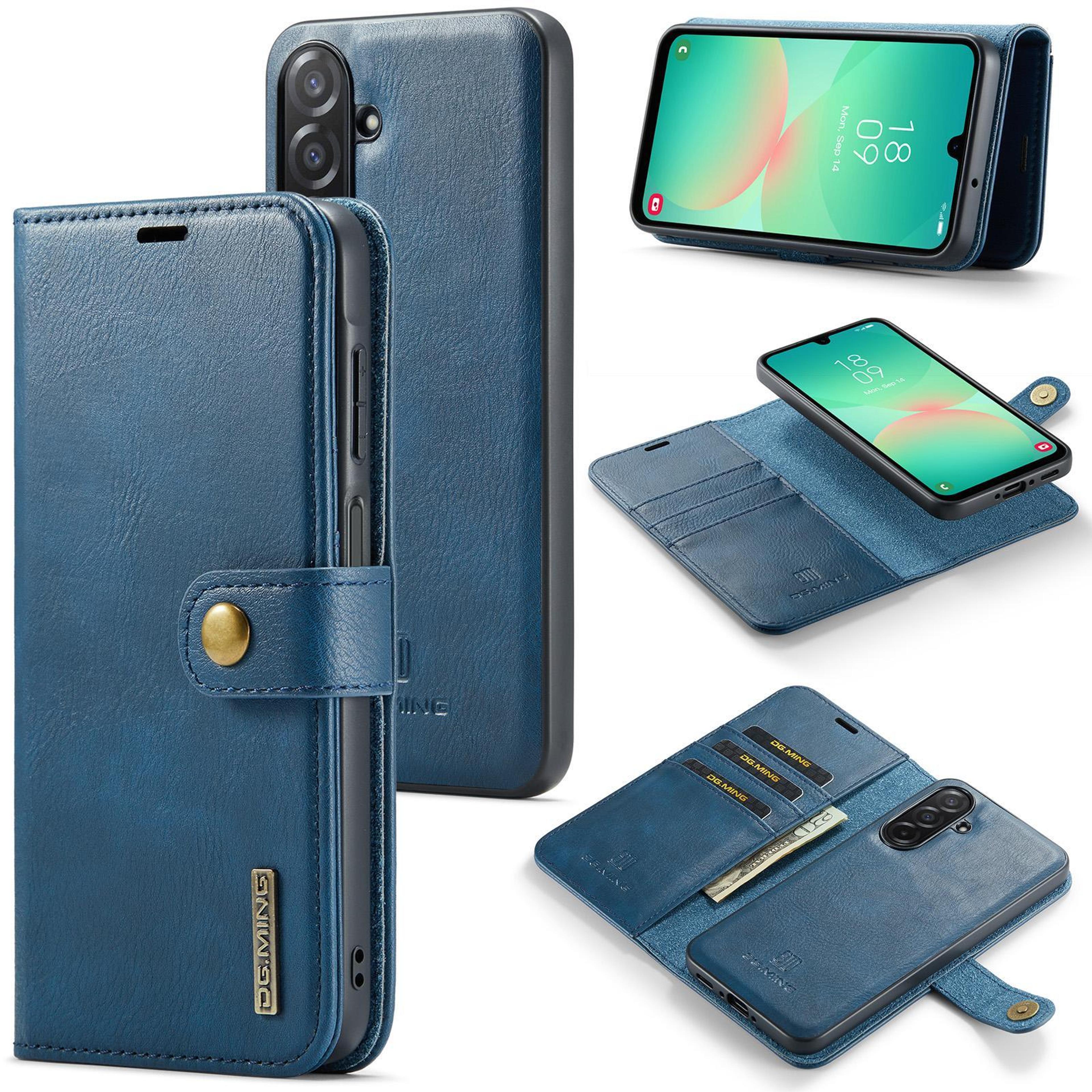 samsung galaxy a26 5g leather wallet case with detachable magnetic card holder