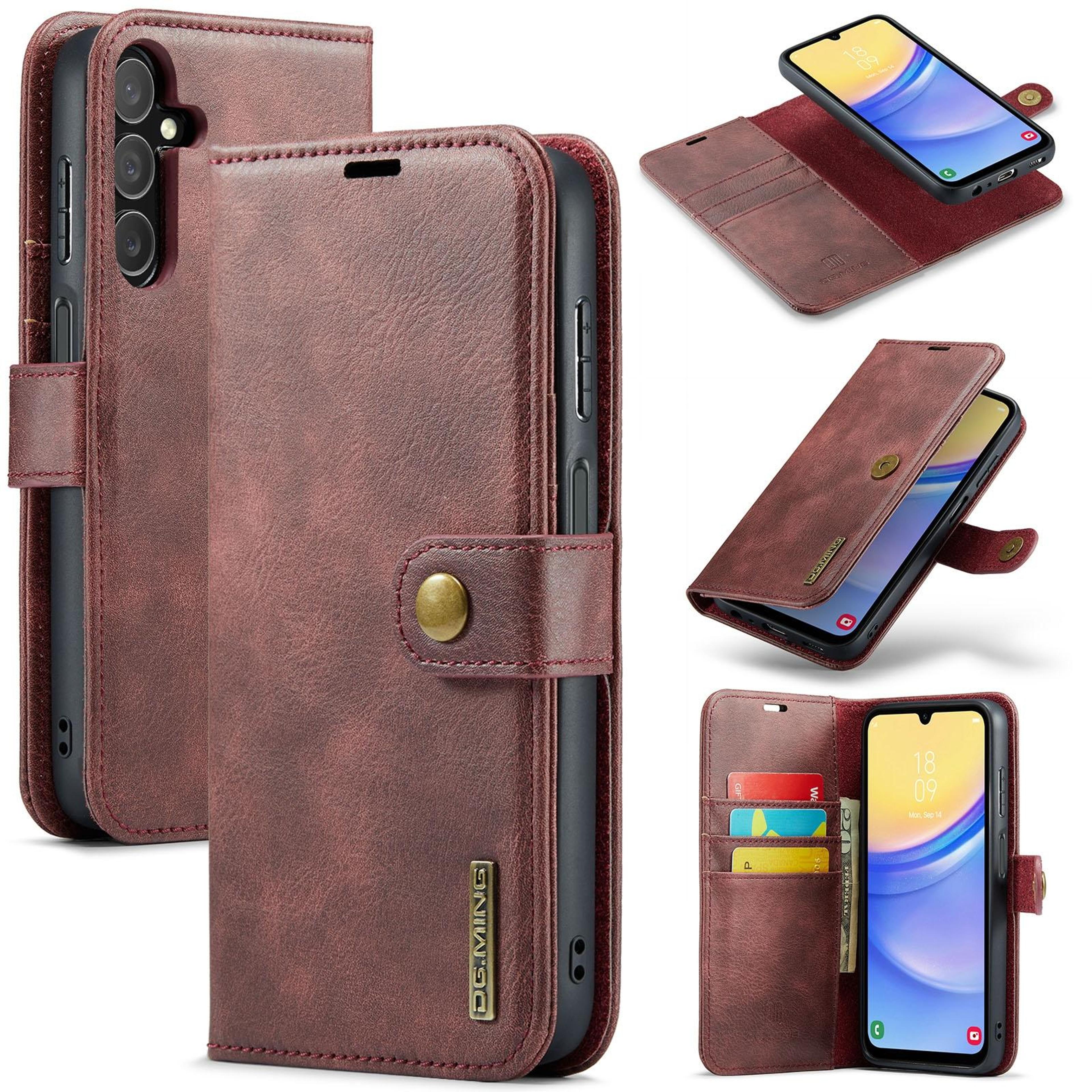 samsung galaxy a15 wallet case detachable magnetic leather case with card holder and stand