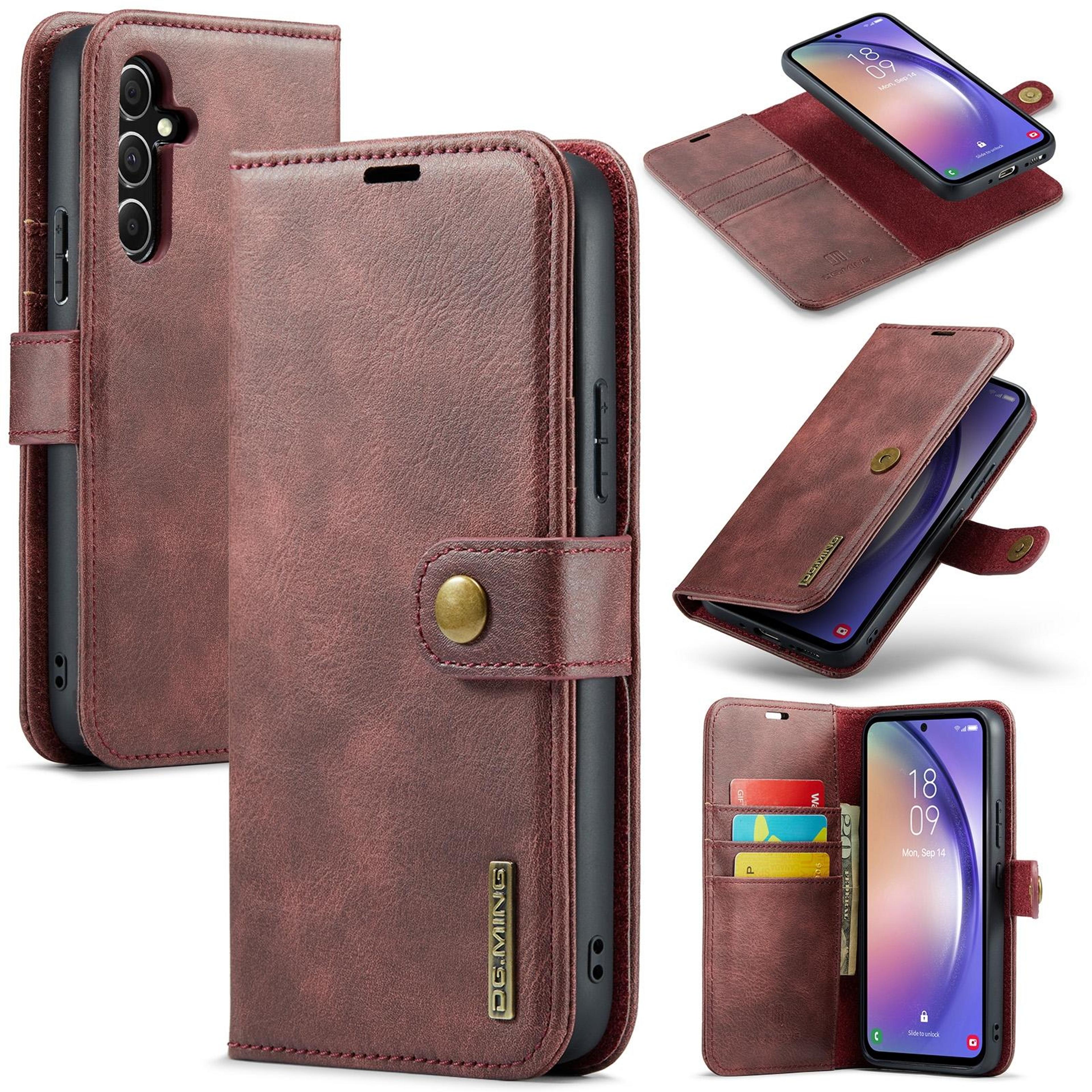 samsung galaxy a35 5g case detachable magnetic leather wallet case with stand