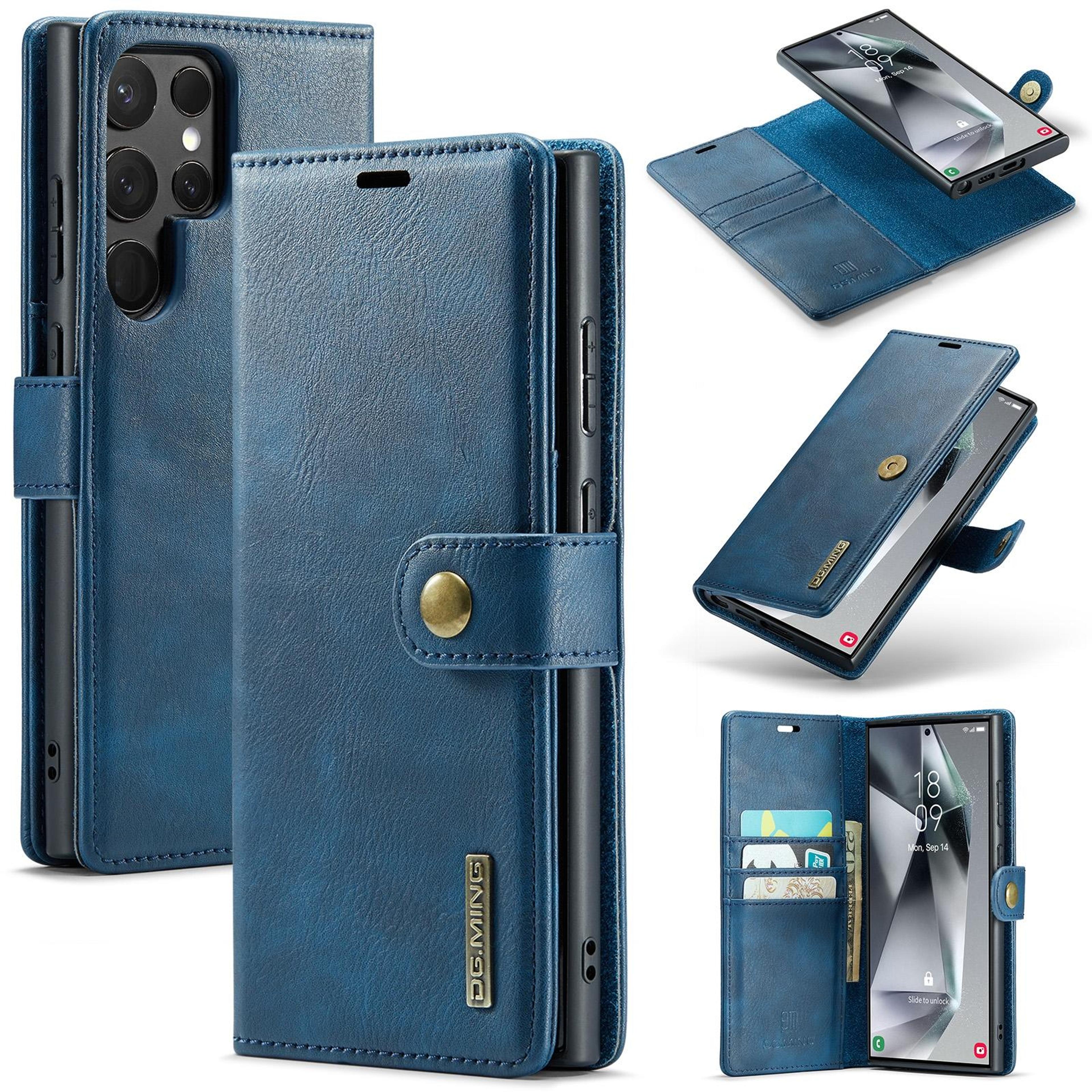 samsung galaxy s24 ultra wallet case detachable magnetic leather card holder