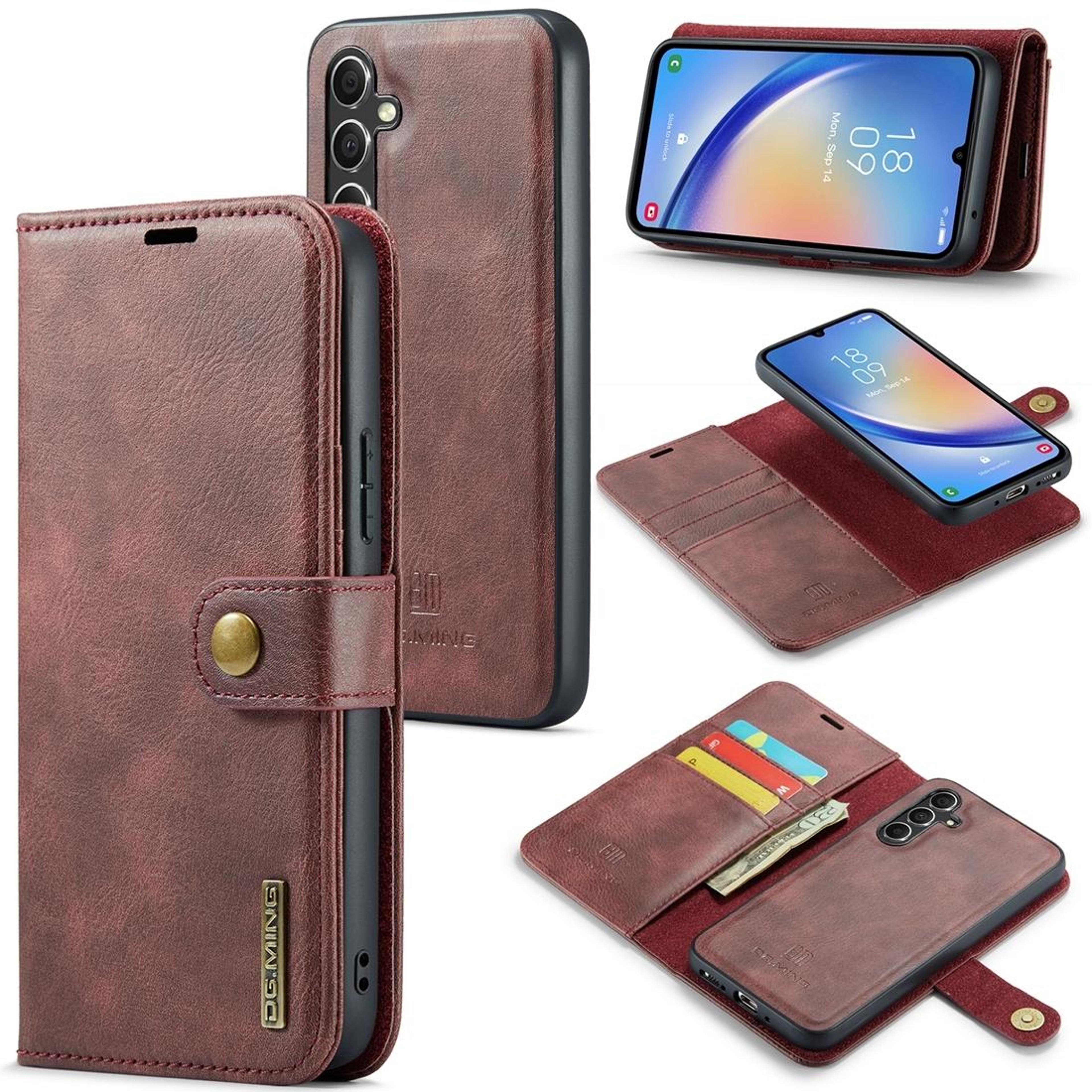 samsung galaxy a34 5g wallet case detachable magnetic leather cover
