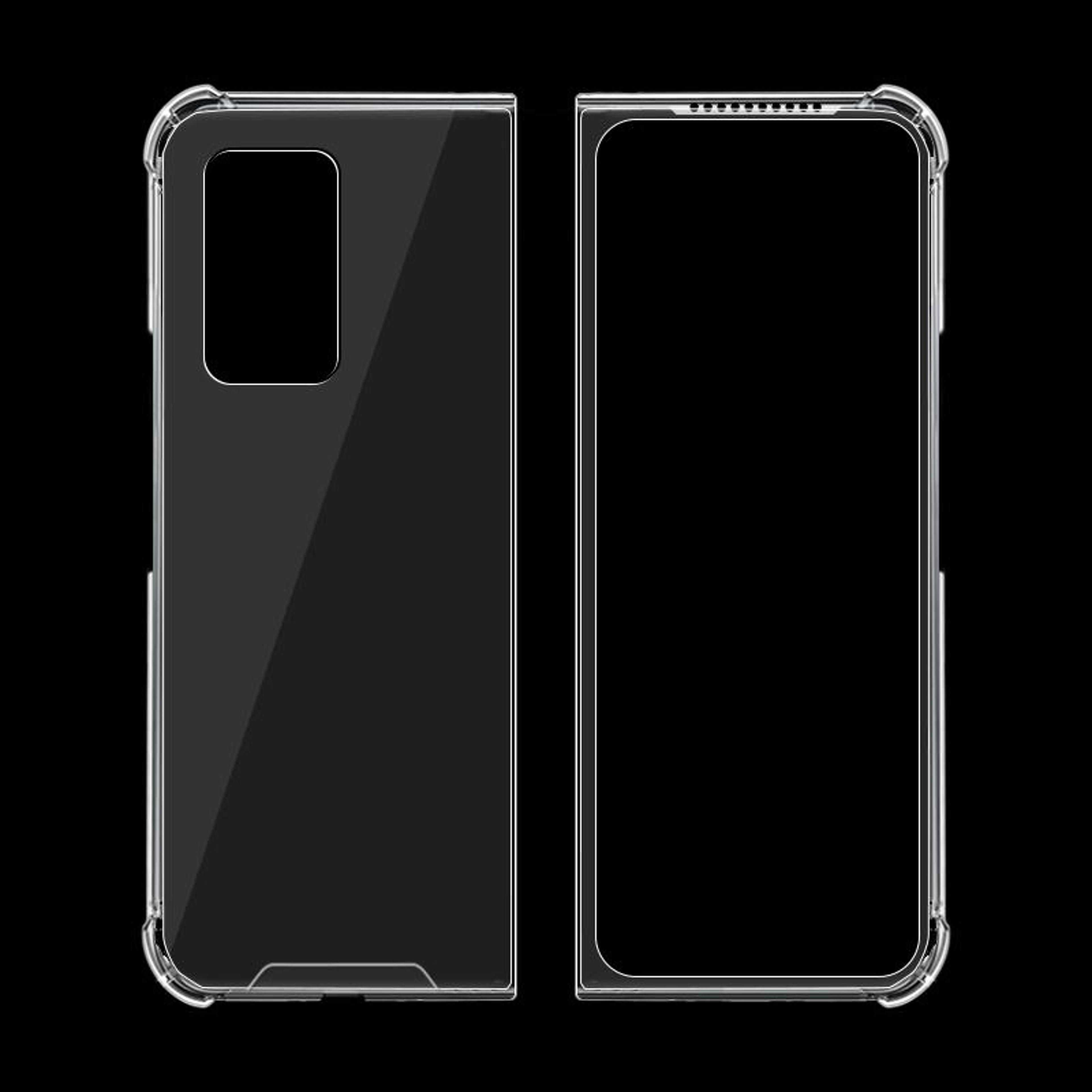 galaxy z fold2 5g clear shockproof acrylic tpu protective case