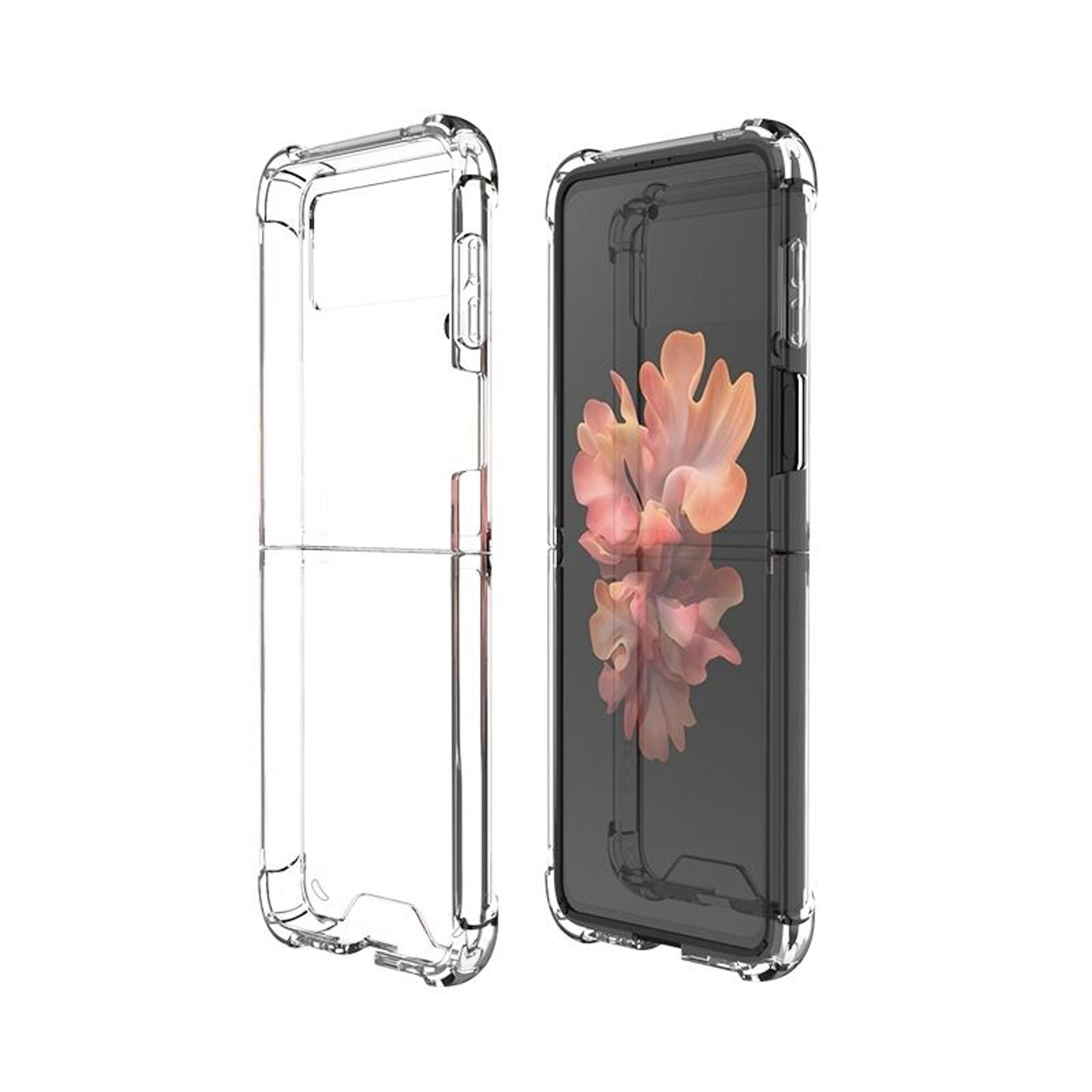 samsung galaxy z flip4 clear case shock resistant acrylic tpu cover