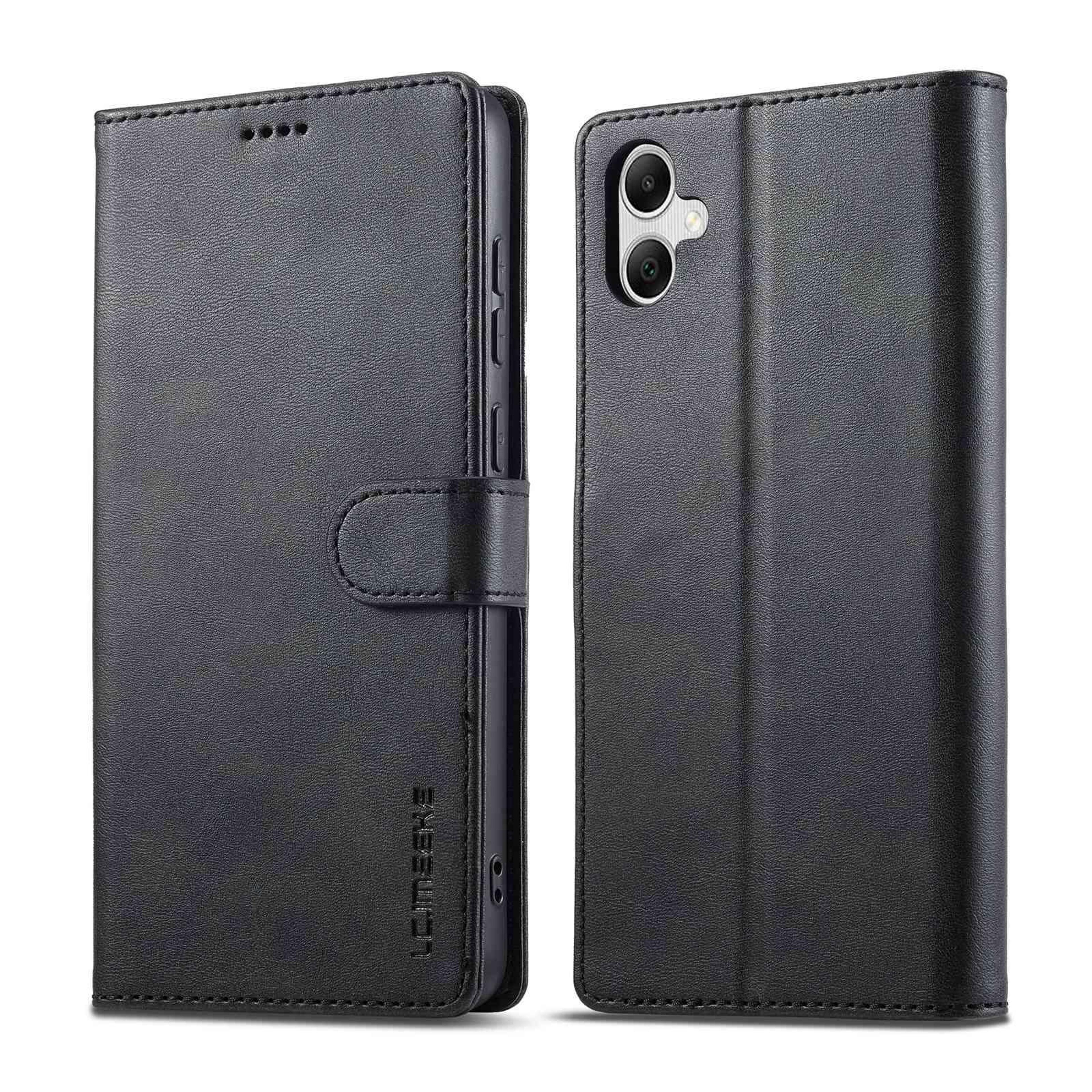 galaxy a08 5g case calf texture leather wallet case with card slots and stand