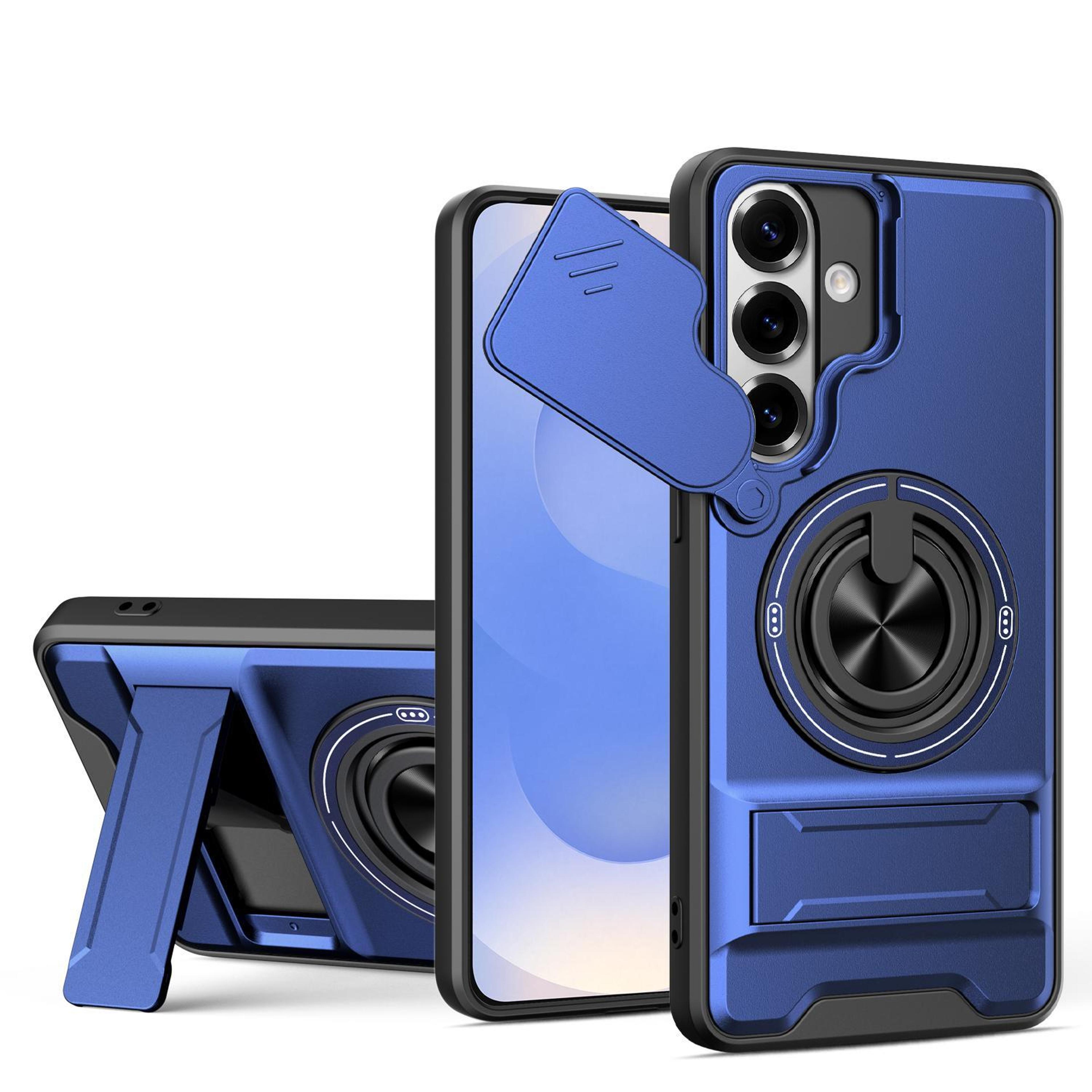 samsung series magnetic shockproof case with sliding camera cover and stand