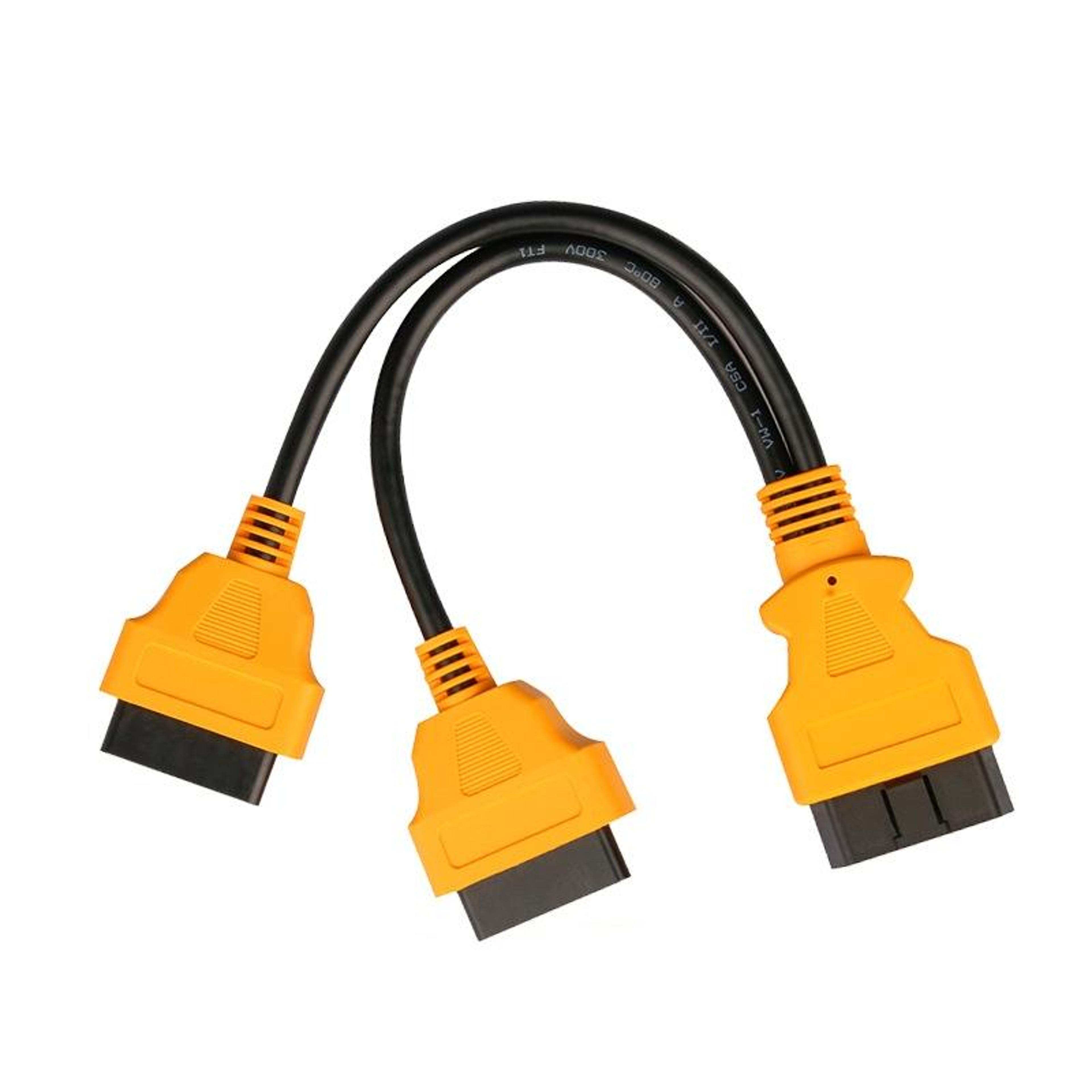 obd2 splitter cable 1 to 2 16 pin car diagnostic extension cable 30cm