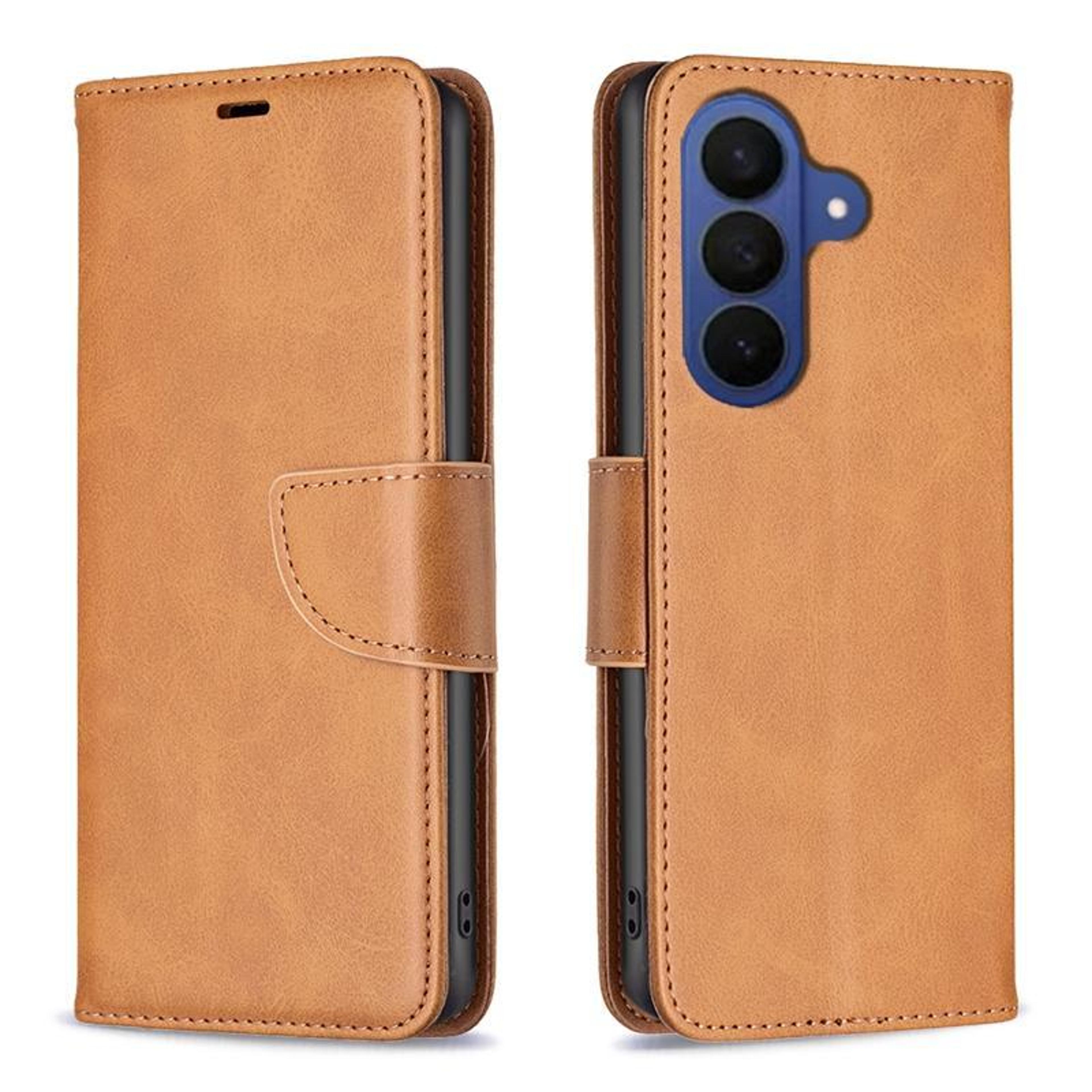 samsung galaxy series case lambskin texture flip leather case with card slots and stand