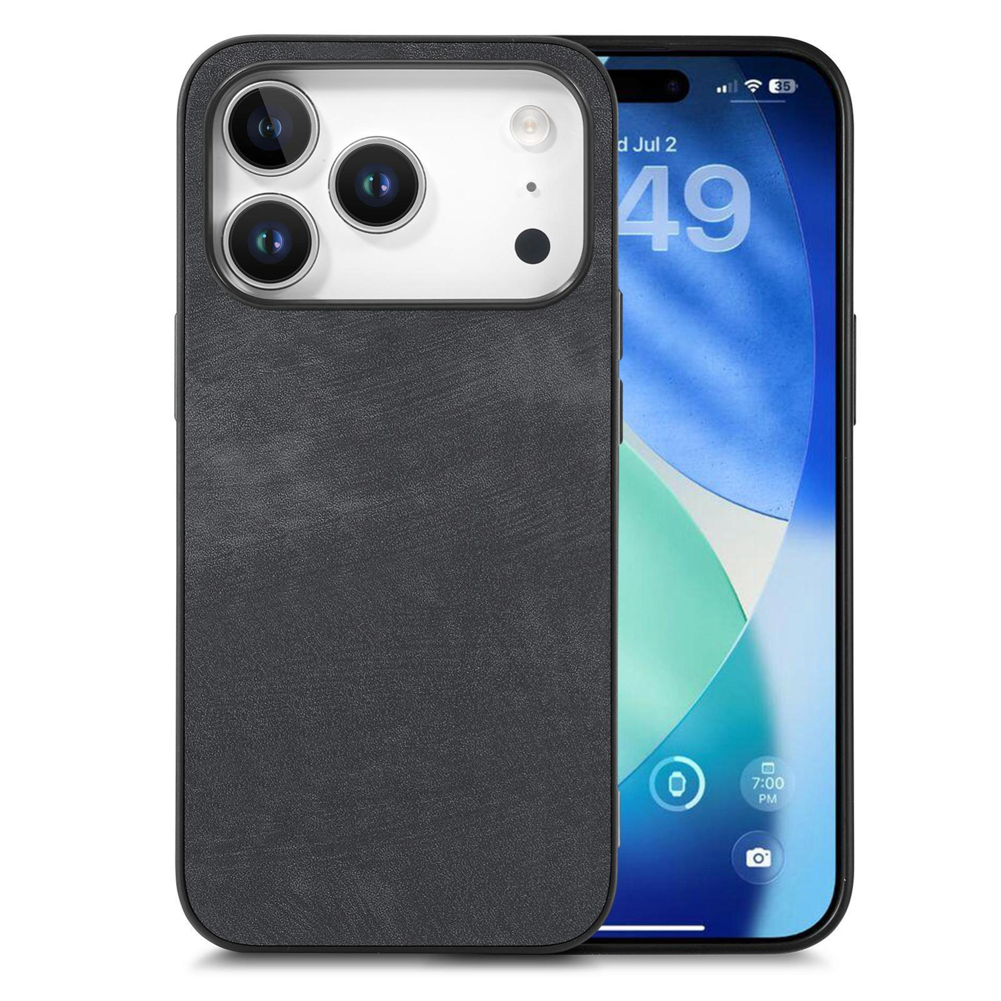 iphone series leather case with protective tpu pc back cover